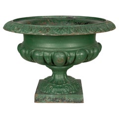 19th Century French Cast Iron Garden Urn