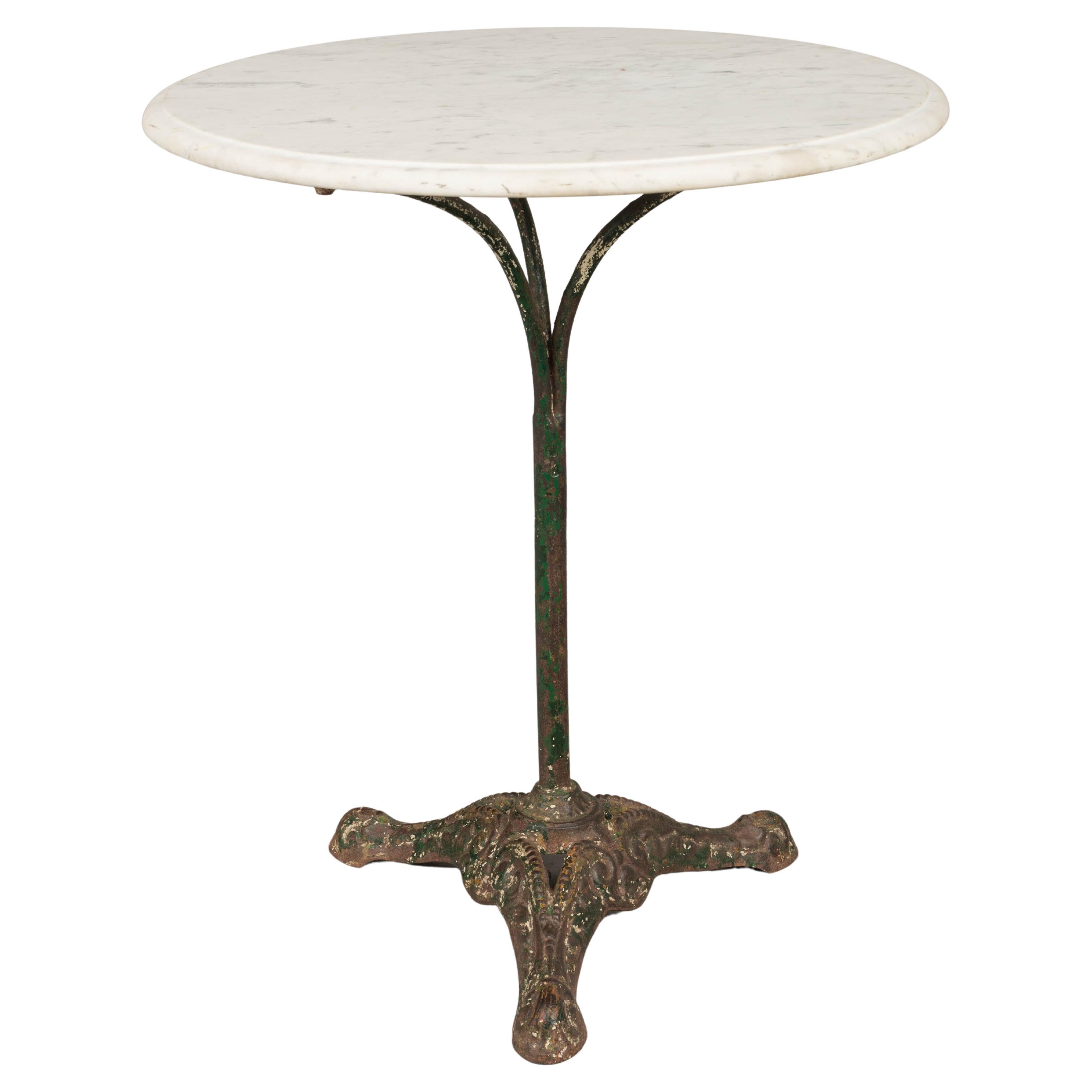 19th Century French Cast Iron Gueridon Bistro Table
