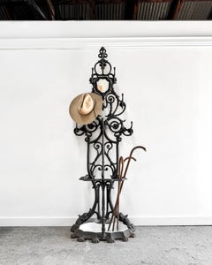 19th Century French Cast Iron Hall Tree