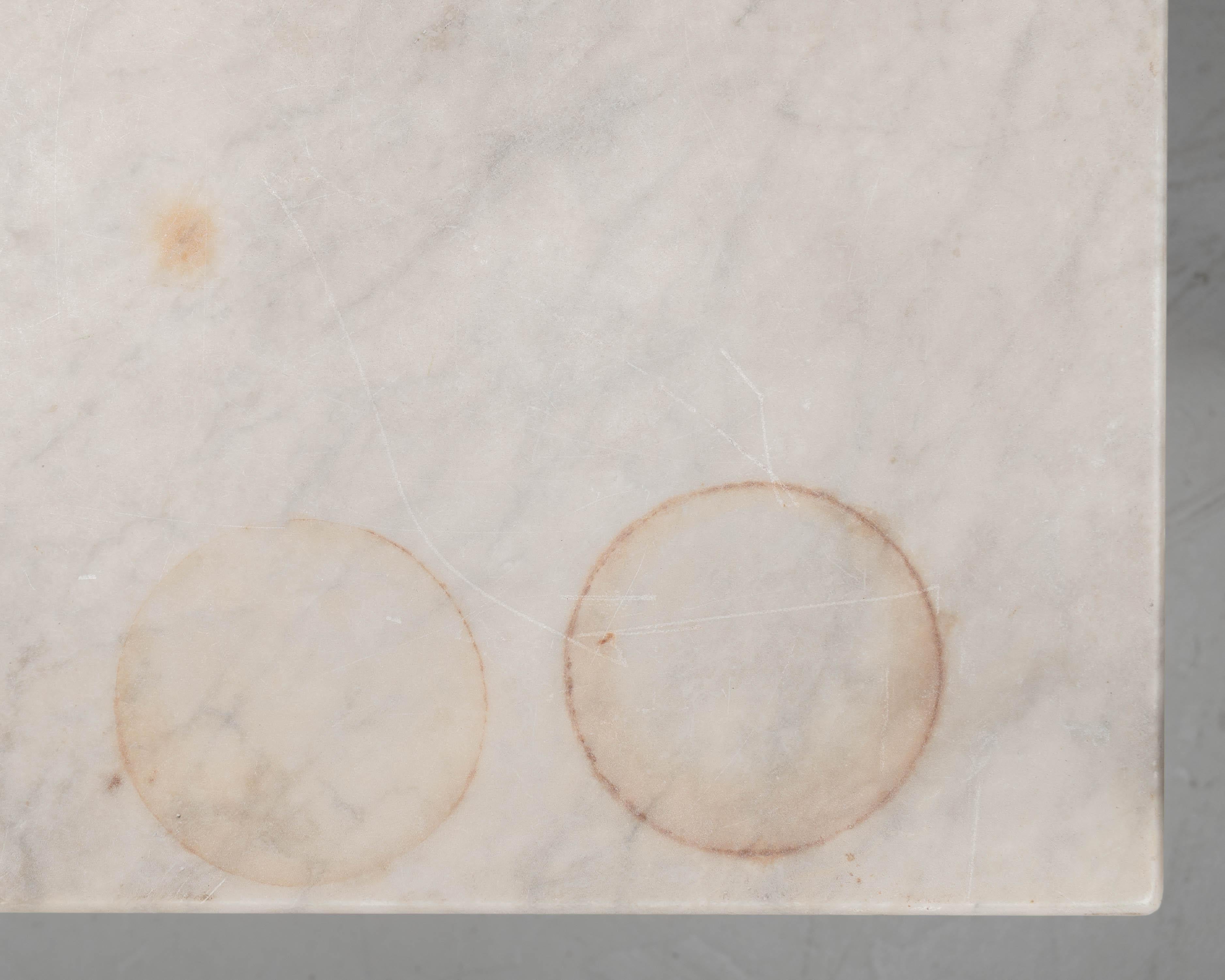 19th Century French Cast Iron Marble Top Bistro Table For Sale 8