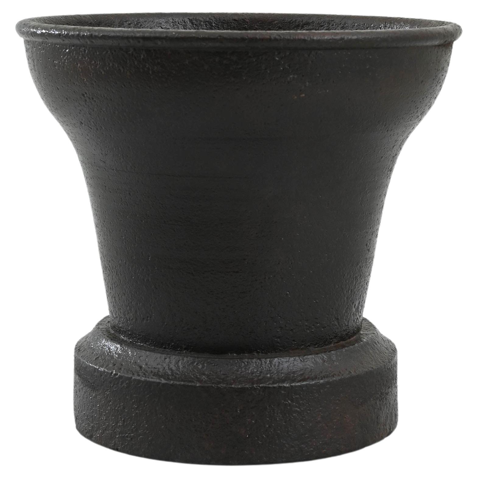 19th Century French Cast Iron Mortar For Sale