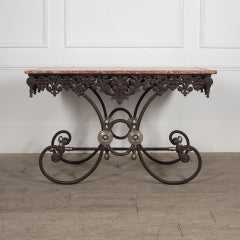 19th Century French Cast Iron Patisserie Table