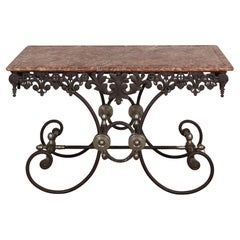 19th Century French Cast Iron Patisserie Table