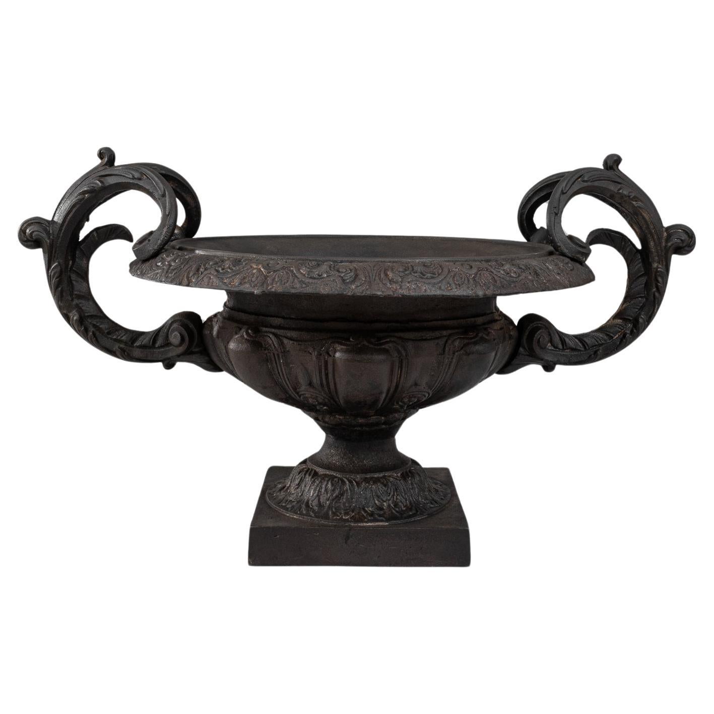 19th Century French Cast Iron Planter For Sale