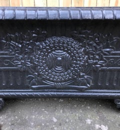 19th Century French Cast Iron Rectangular Planter Jardinière