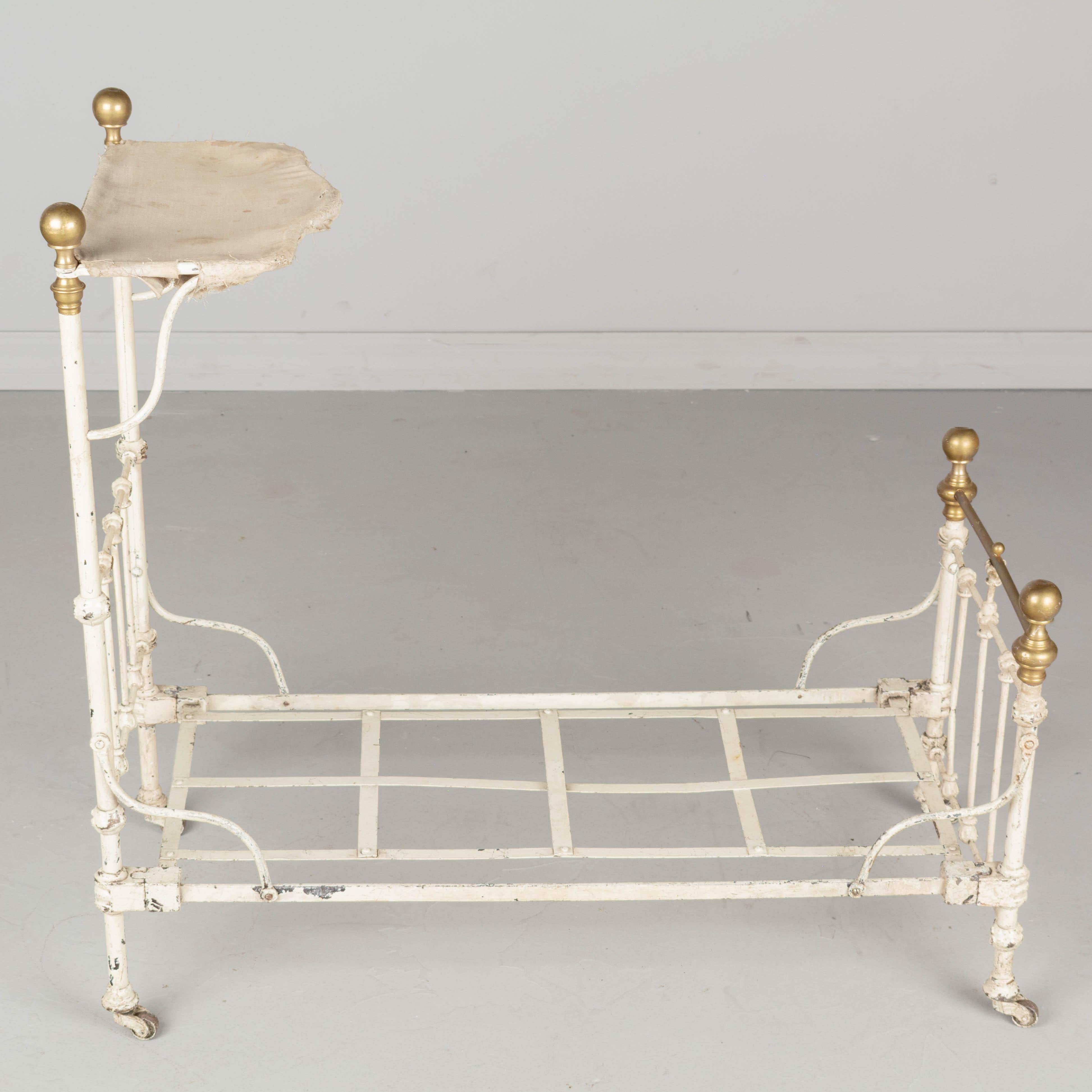 19th Century French Cast Iron Sampler Bed  For Sale 4