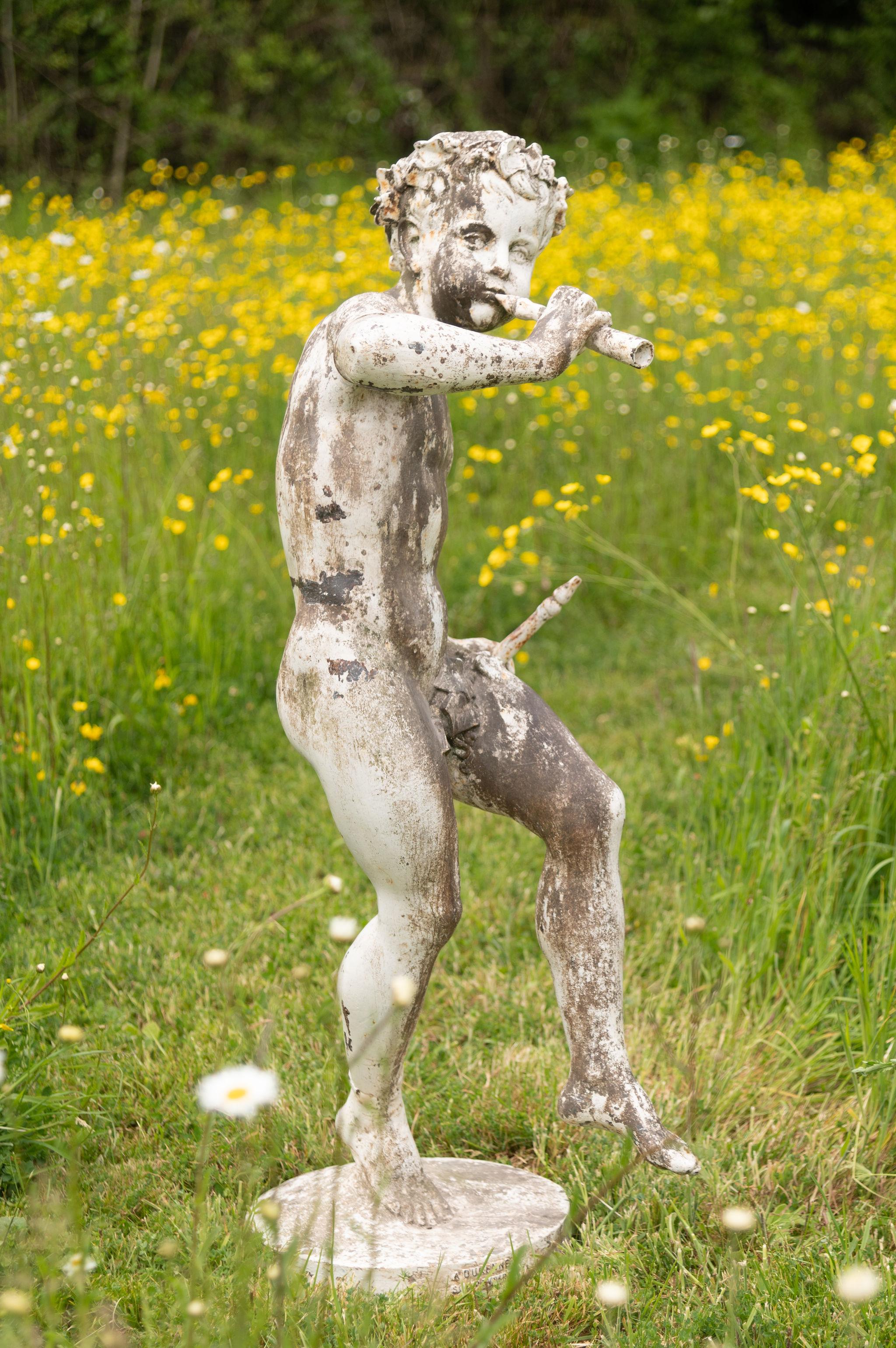 19th Century French cast iron statue, stamped A. Durenne sommevoire 9