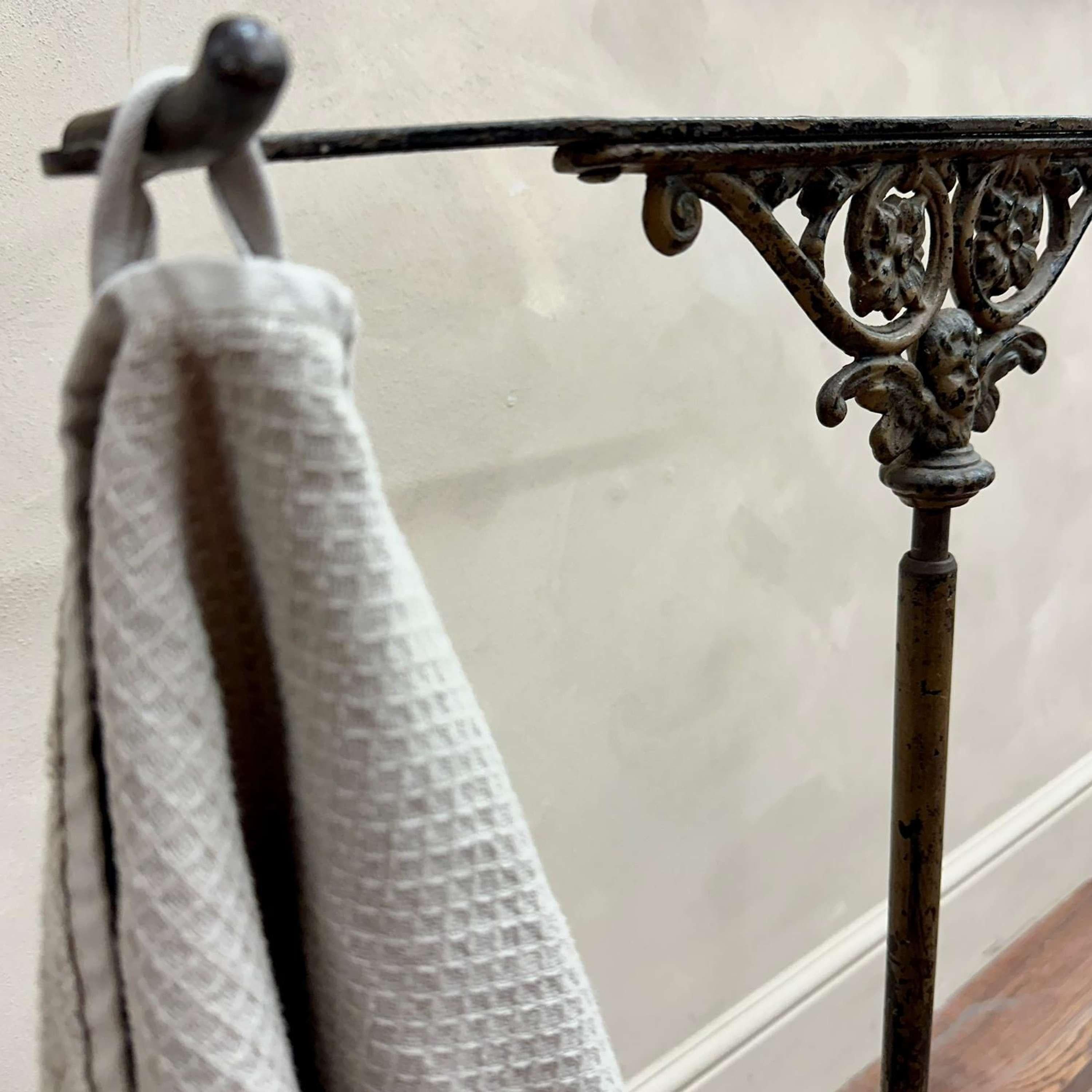 19th Century, French Cast Iron Towel Stand / Rail 6