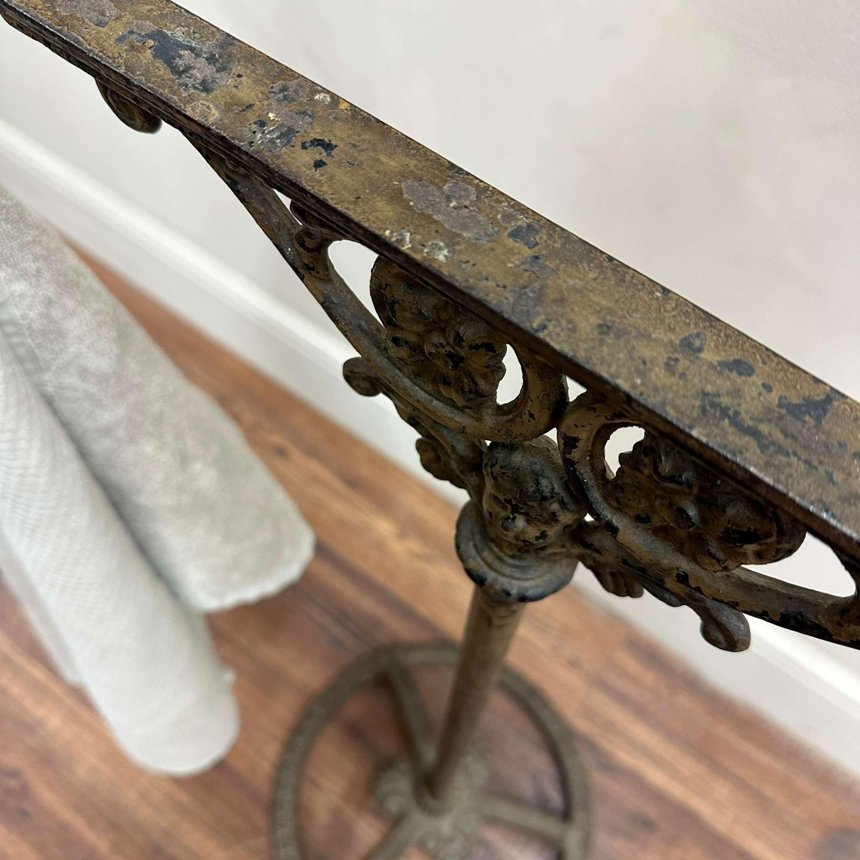19th Century, French Cast Iron Towel Stand / Rail 1