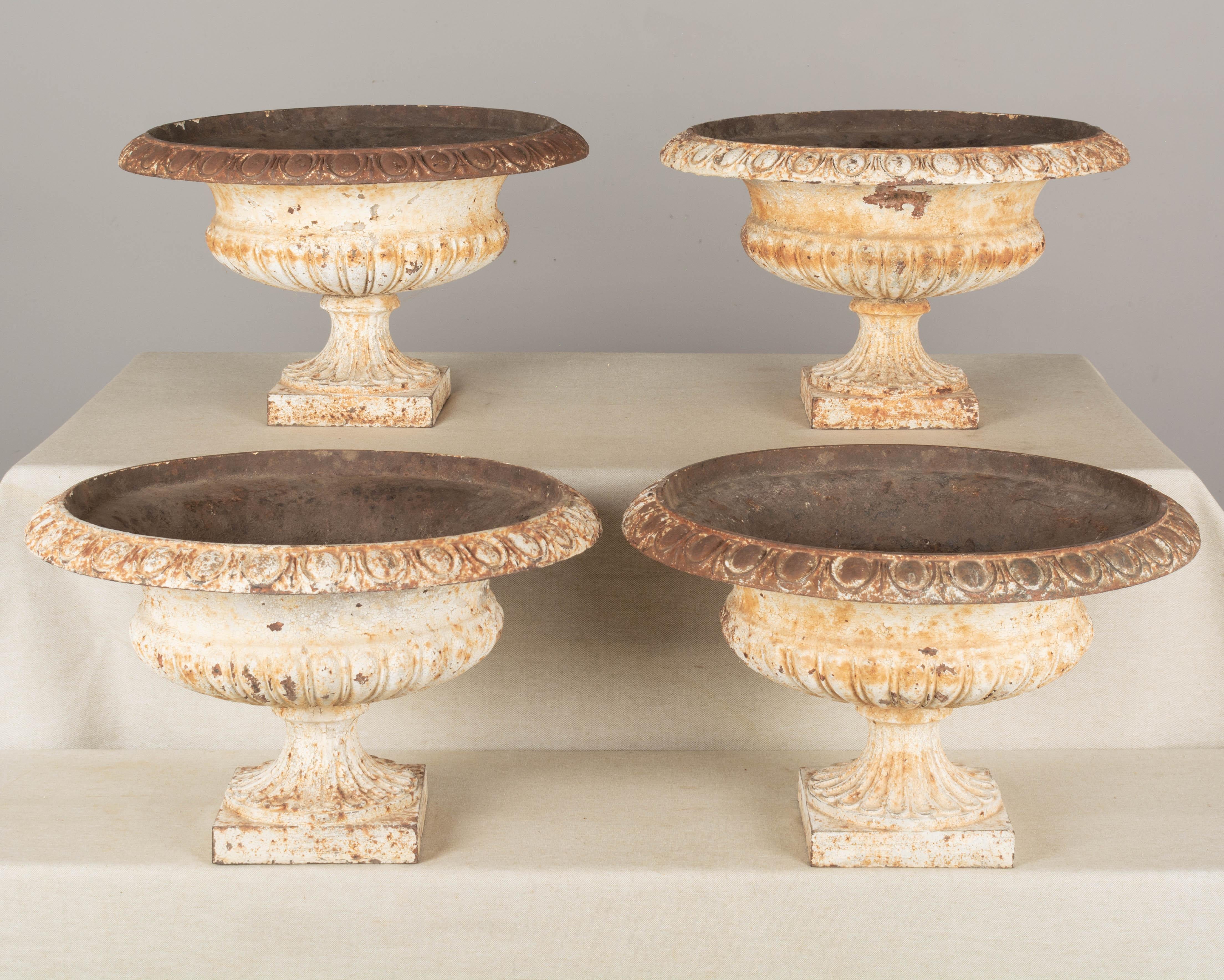 19th Century French Cast Iron Urns, Set of 4 2