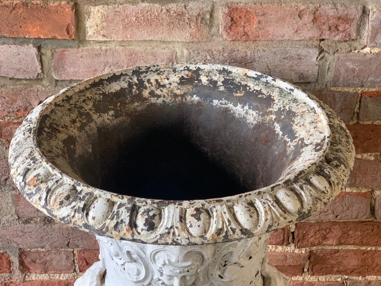 19th Century French Cast Iron Vase Urn 3