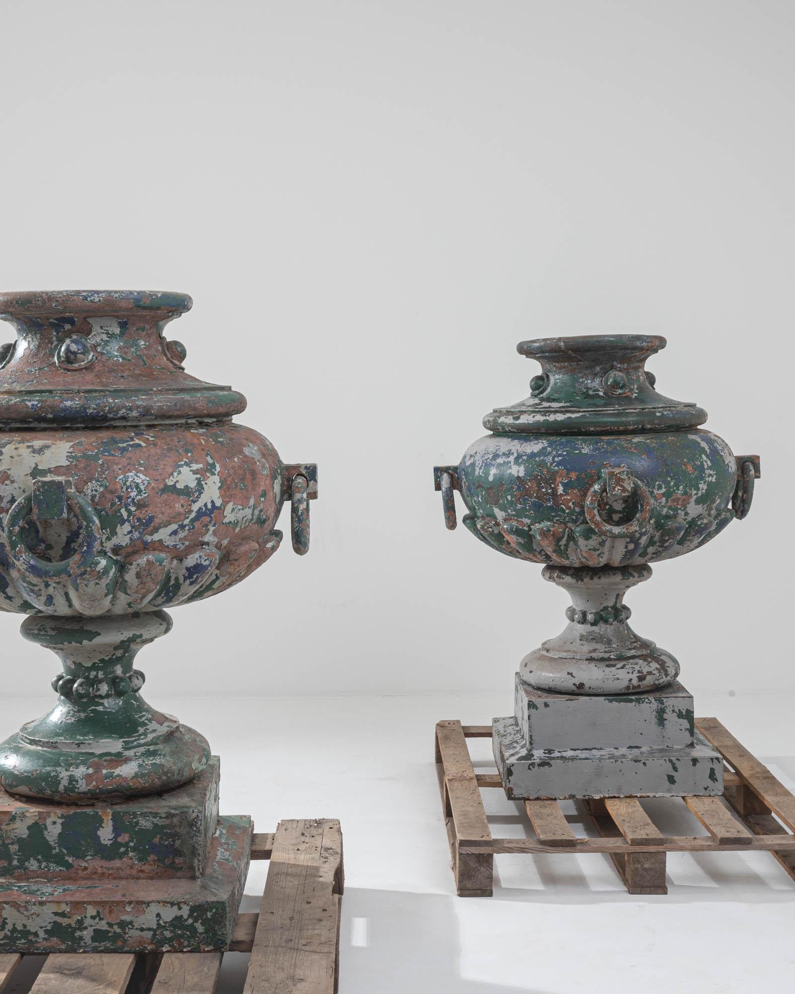 19th Century French Cast Iron Vessels, a Pair 2