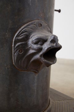 19th Century French Cast Iron Water Pump Fountain