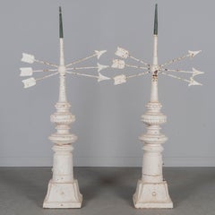 19th Century French Cast Iron Weather Vane, a pair