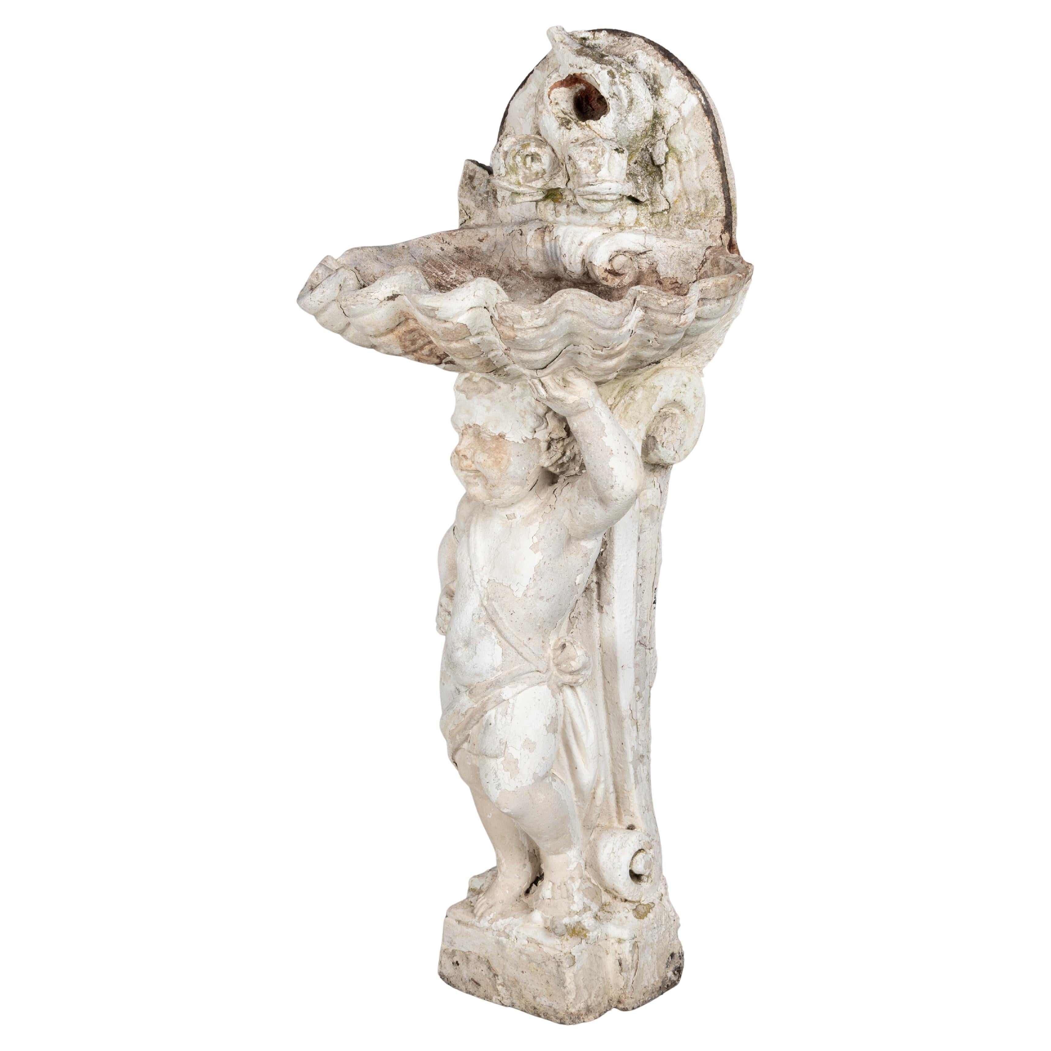Fontana francese in pietra fusa del XIX secolo