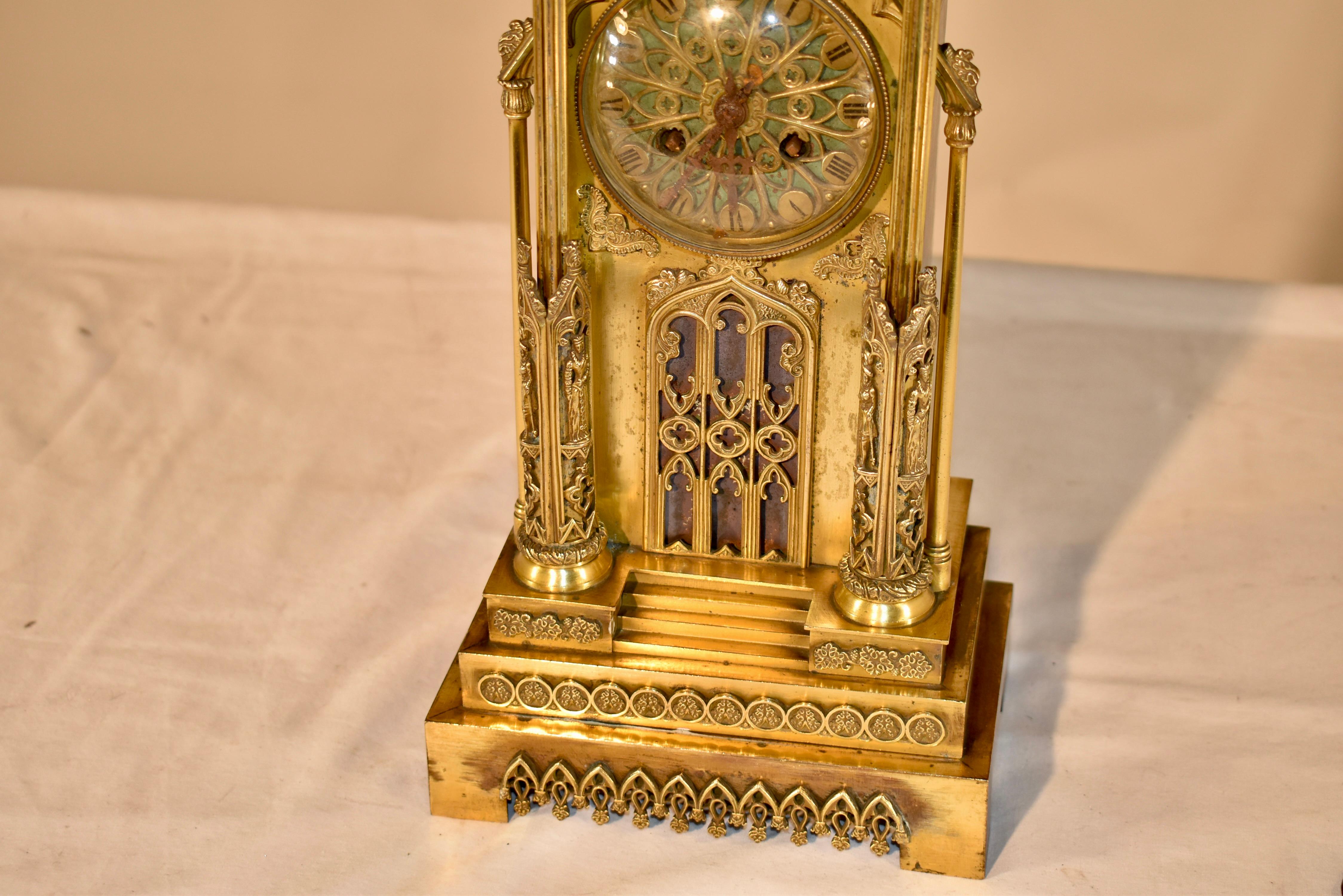19th Century French Cathedral Clock For Sale 6