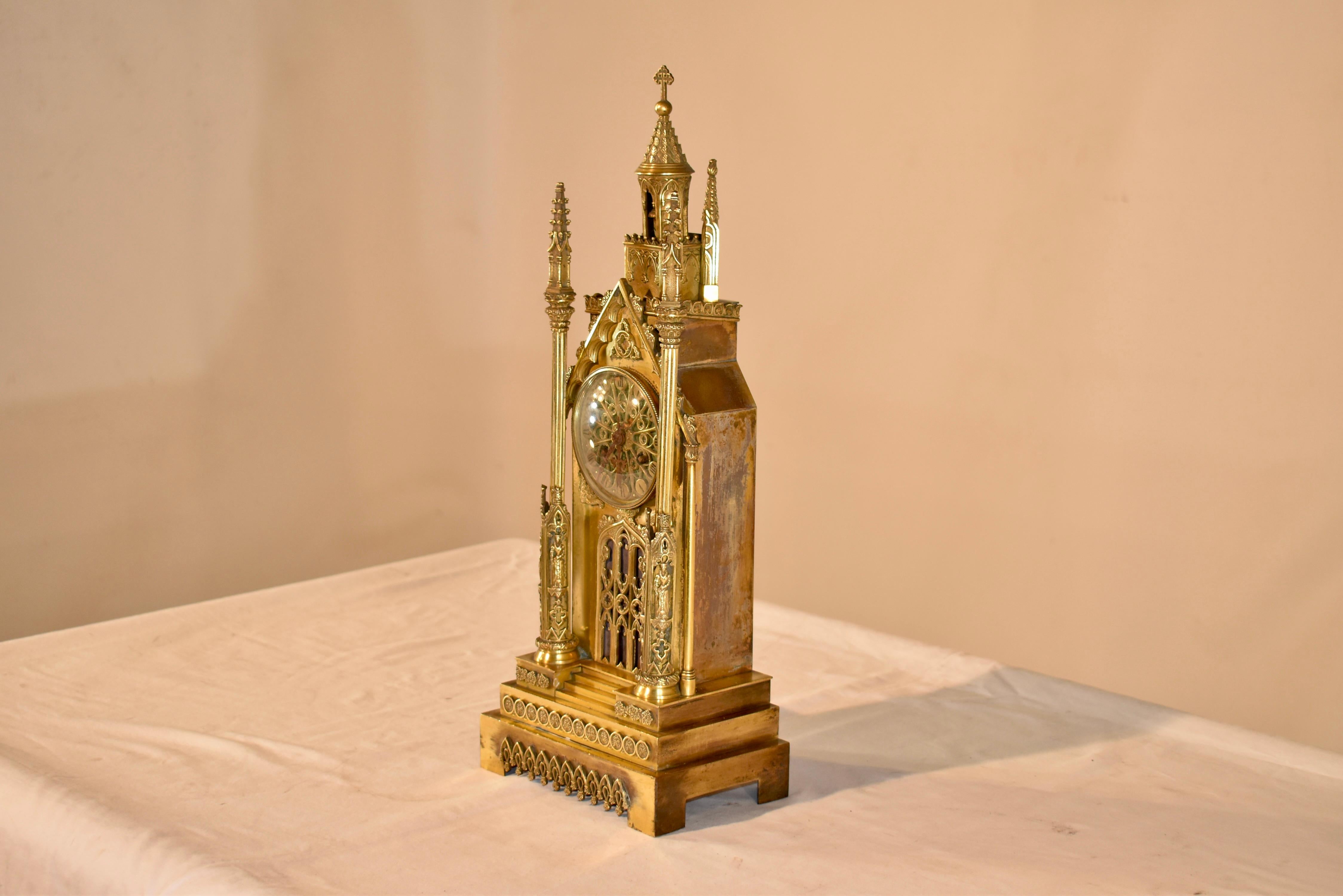 Louis Philippe 19th Century French Cathedral Clock For Sale