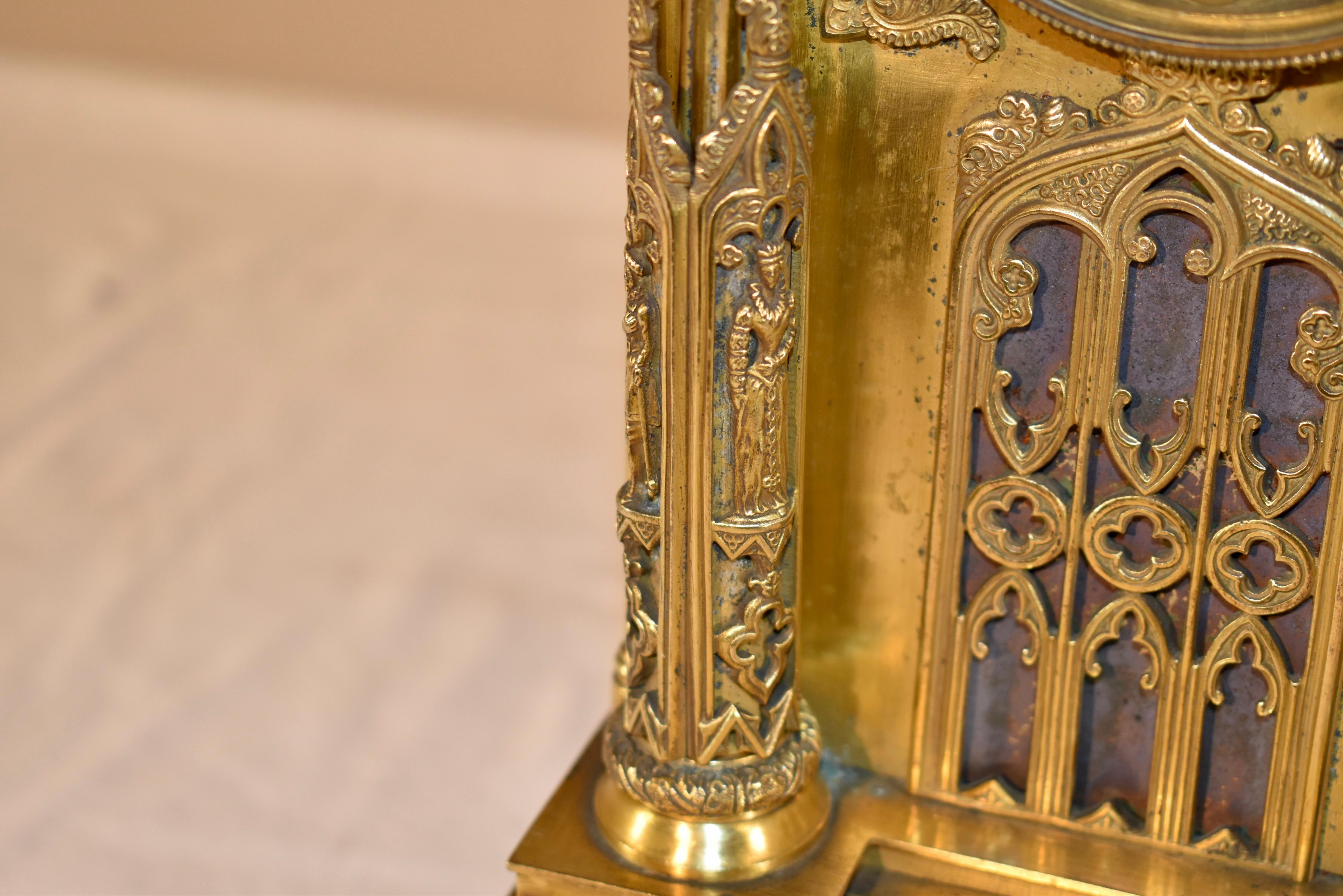19th Century French Cathedral Clock For Sale 1
