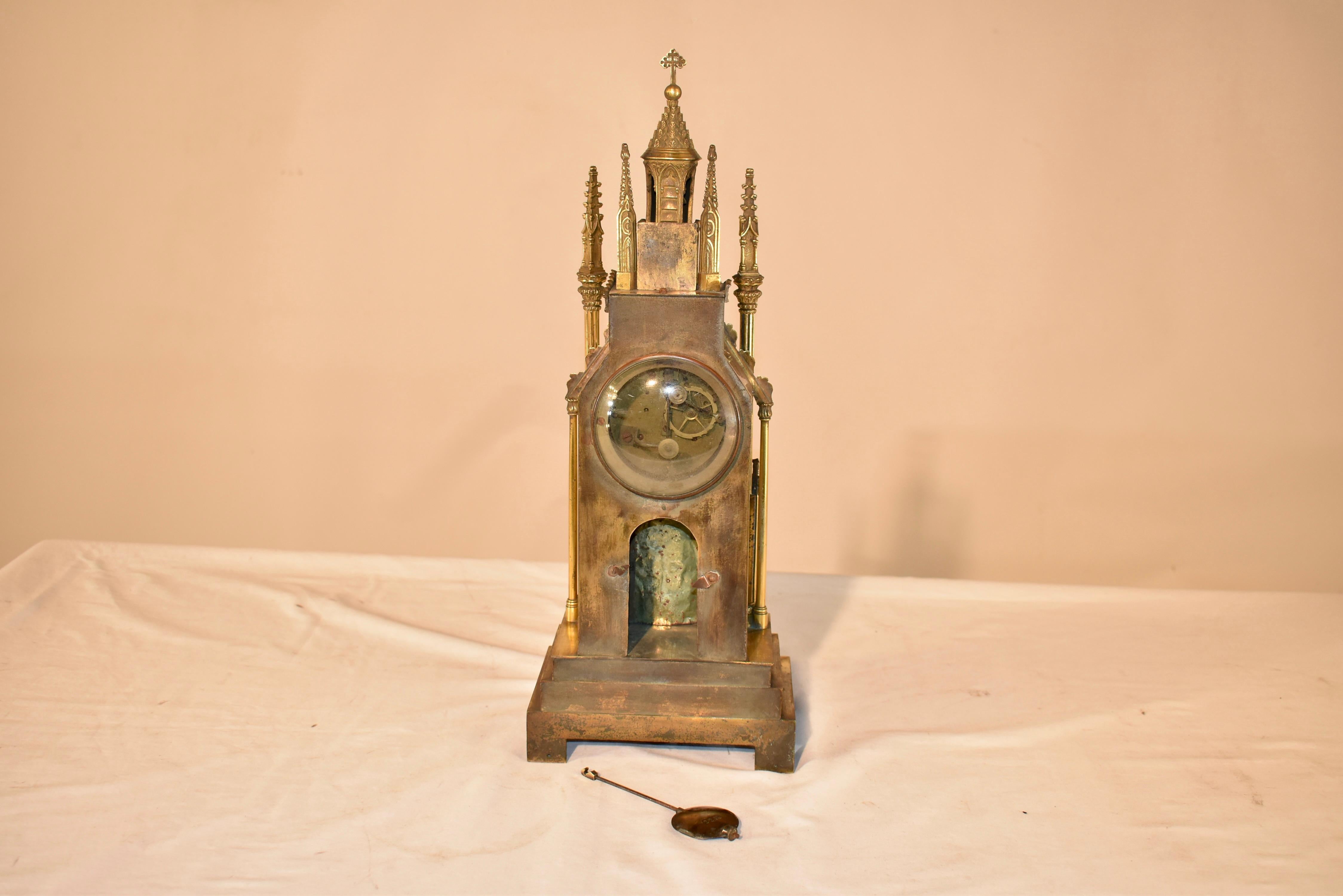 19th Century French Cathedral Clock For Sale 2
