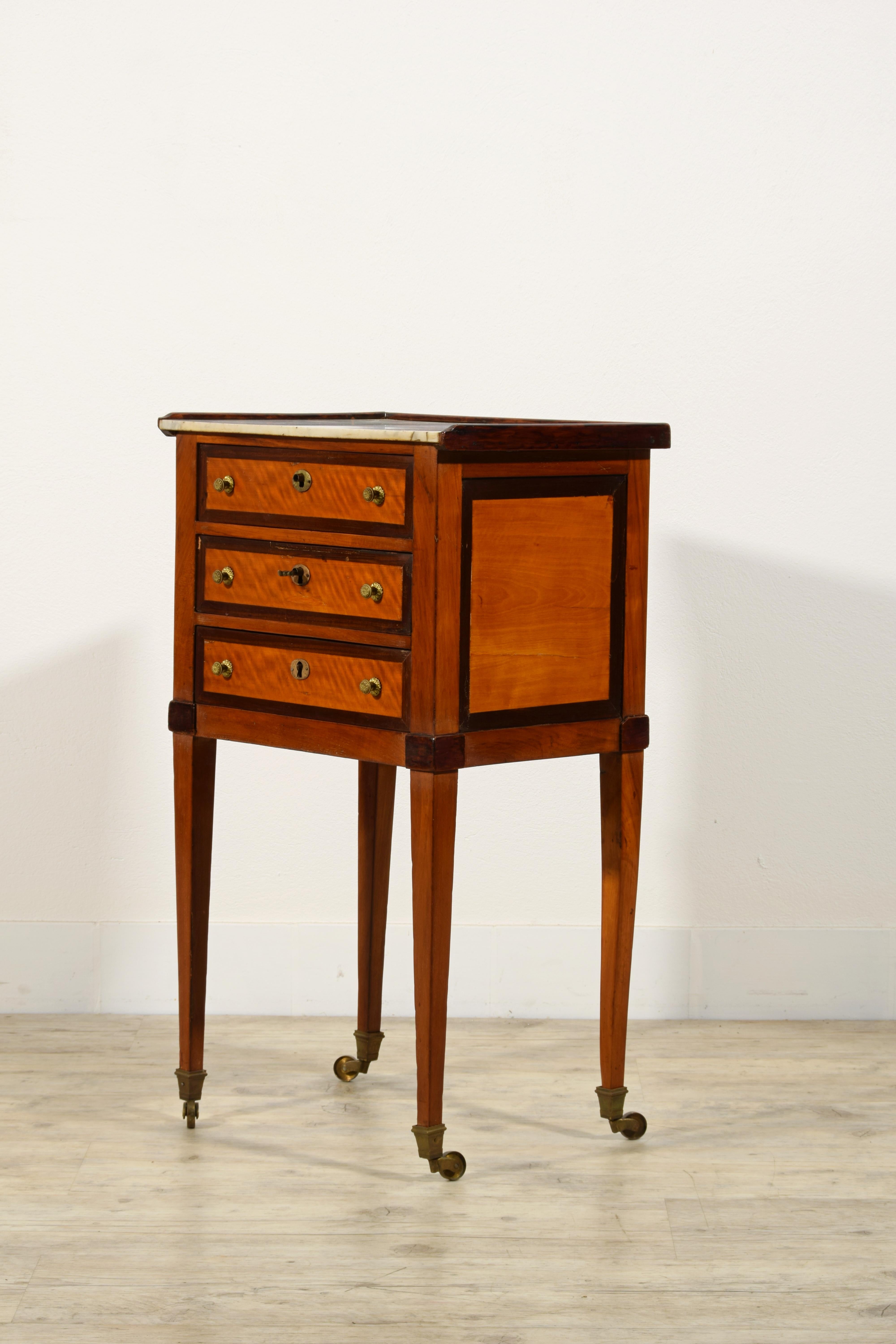 19th Century, French Center Cabinet with Marble Top For Sale 8