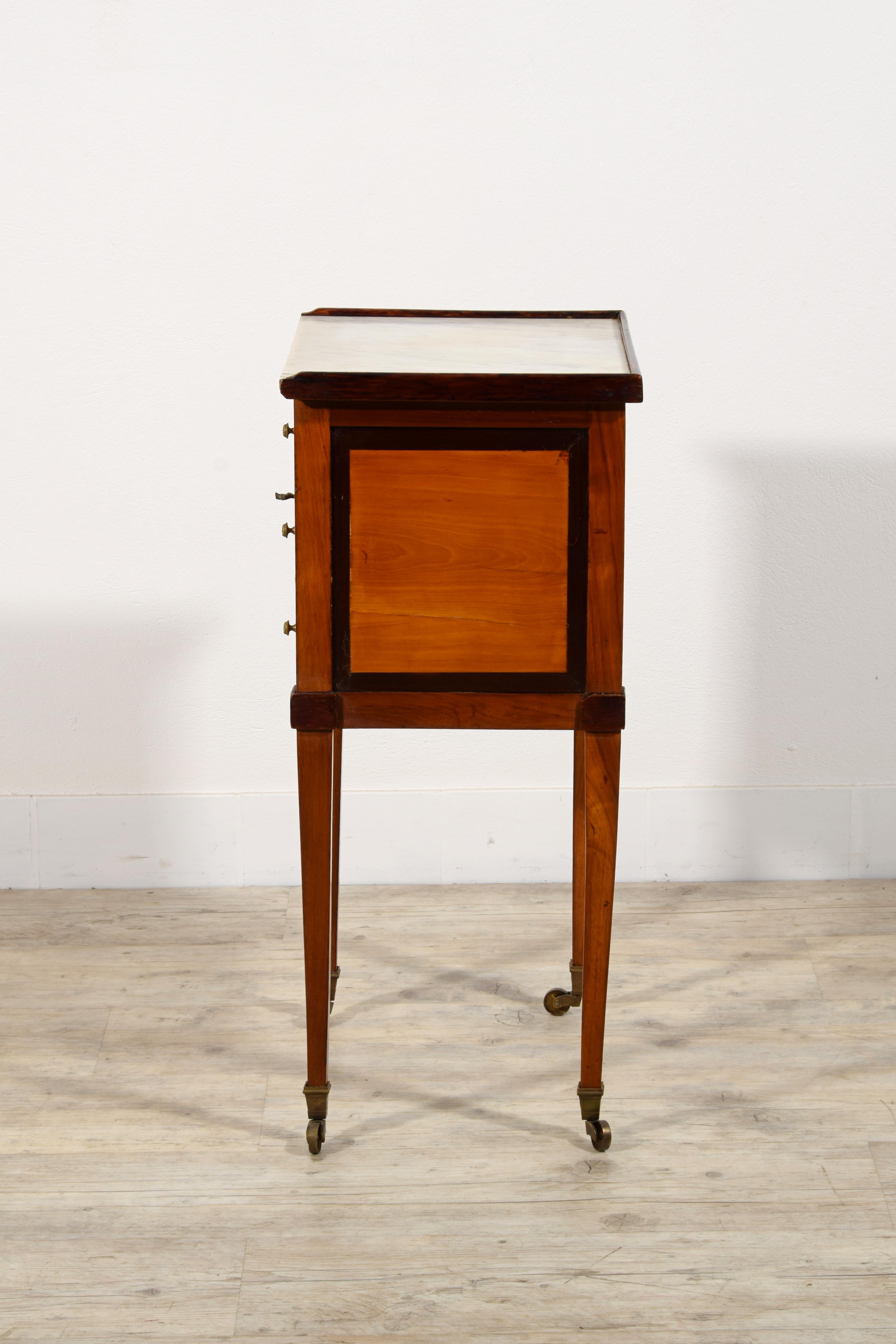19th Century, French Center Cabinet with Marble Top For Sale 5