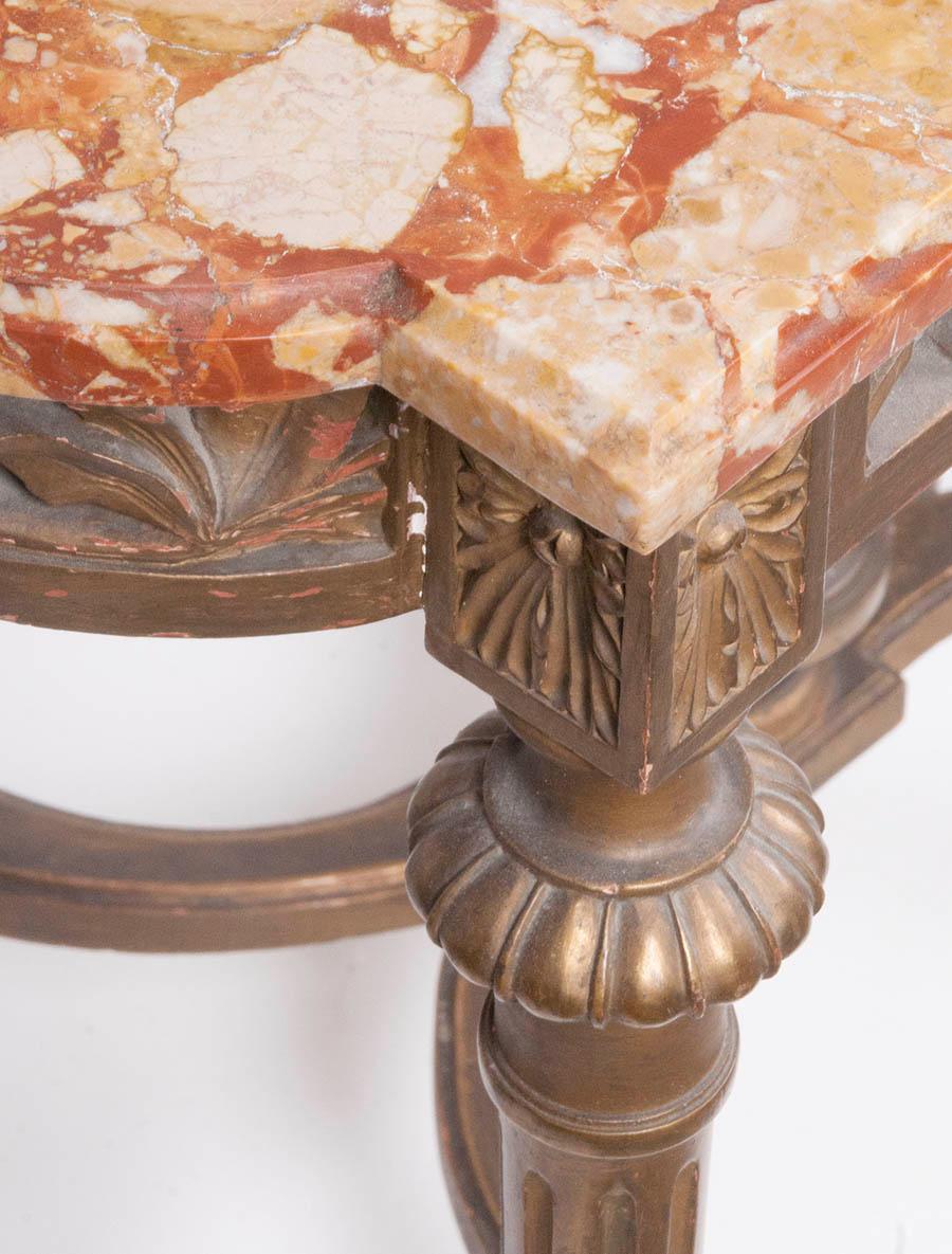19th Century French Centre Table with Montmeyan Breccia Marble Top For Sale 4