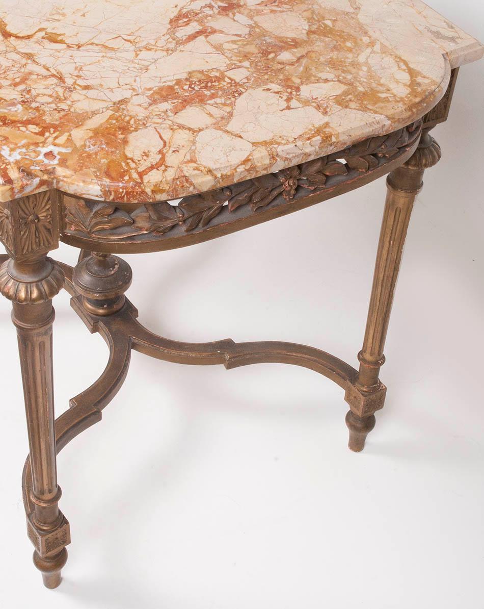 19th Century French Centre Table with Montmeyan Breccia Marble Top For Sale 5