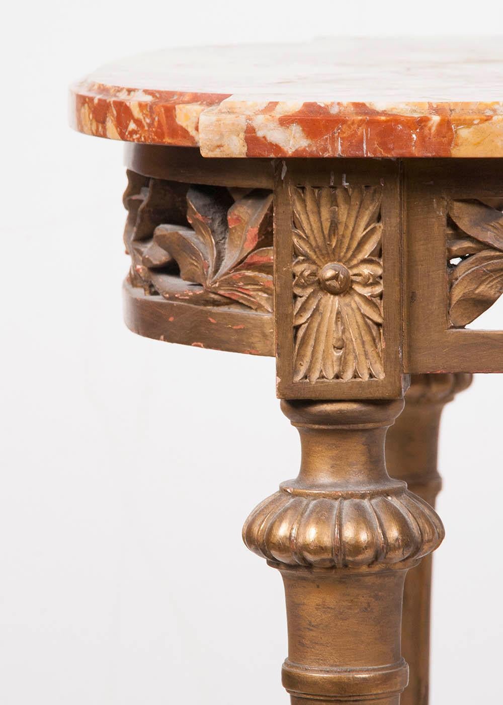 19th Century French Centre Table with Montmeyan Breccia Marble Top For Sale 1