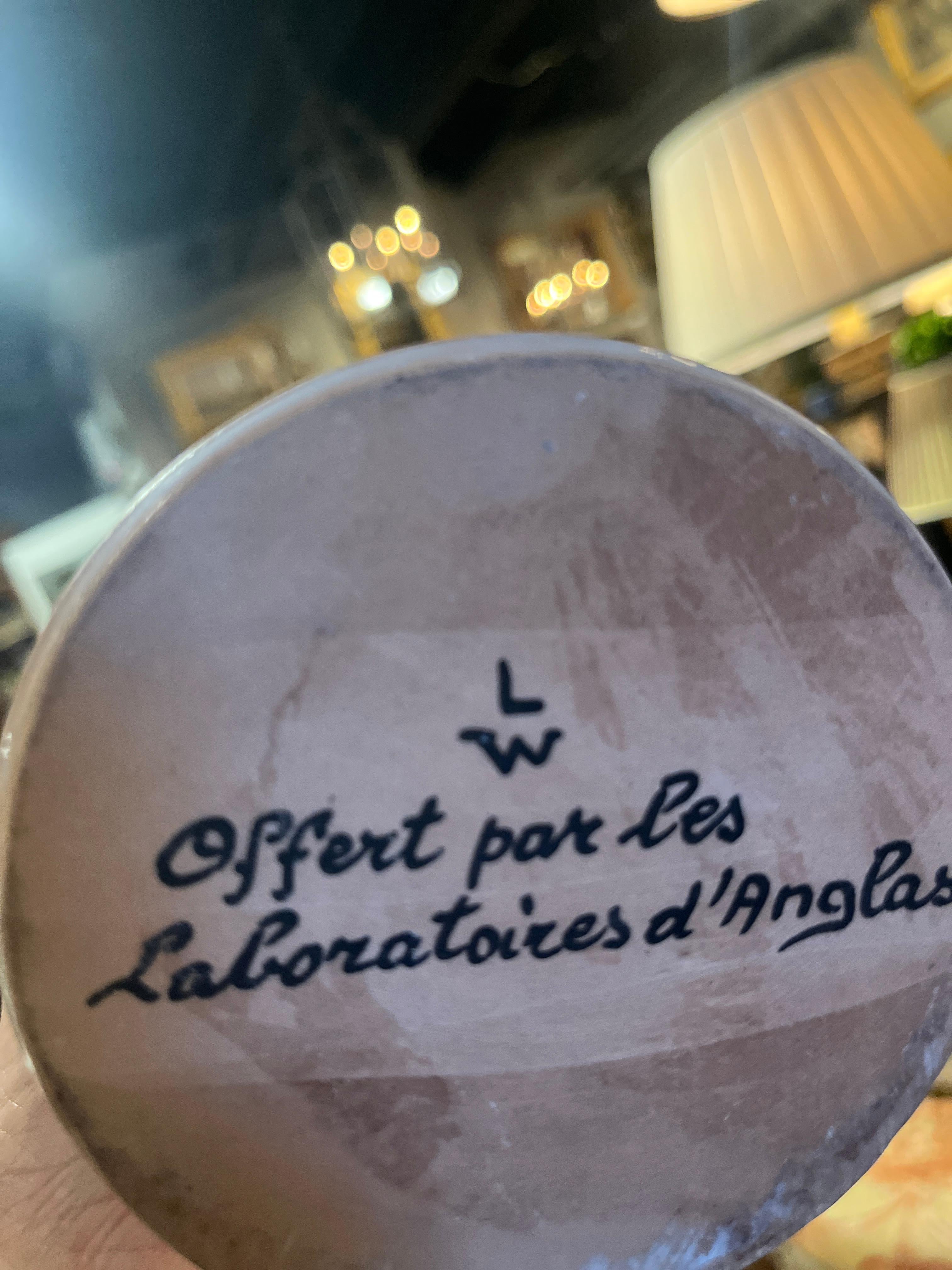 Vaso da farmacia francese del XIX secolo in ceramica In condizioni buone in vendita a Scottsdale, AZ