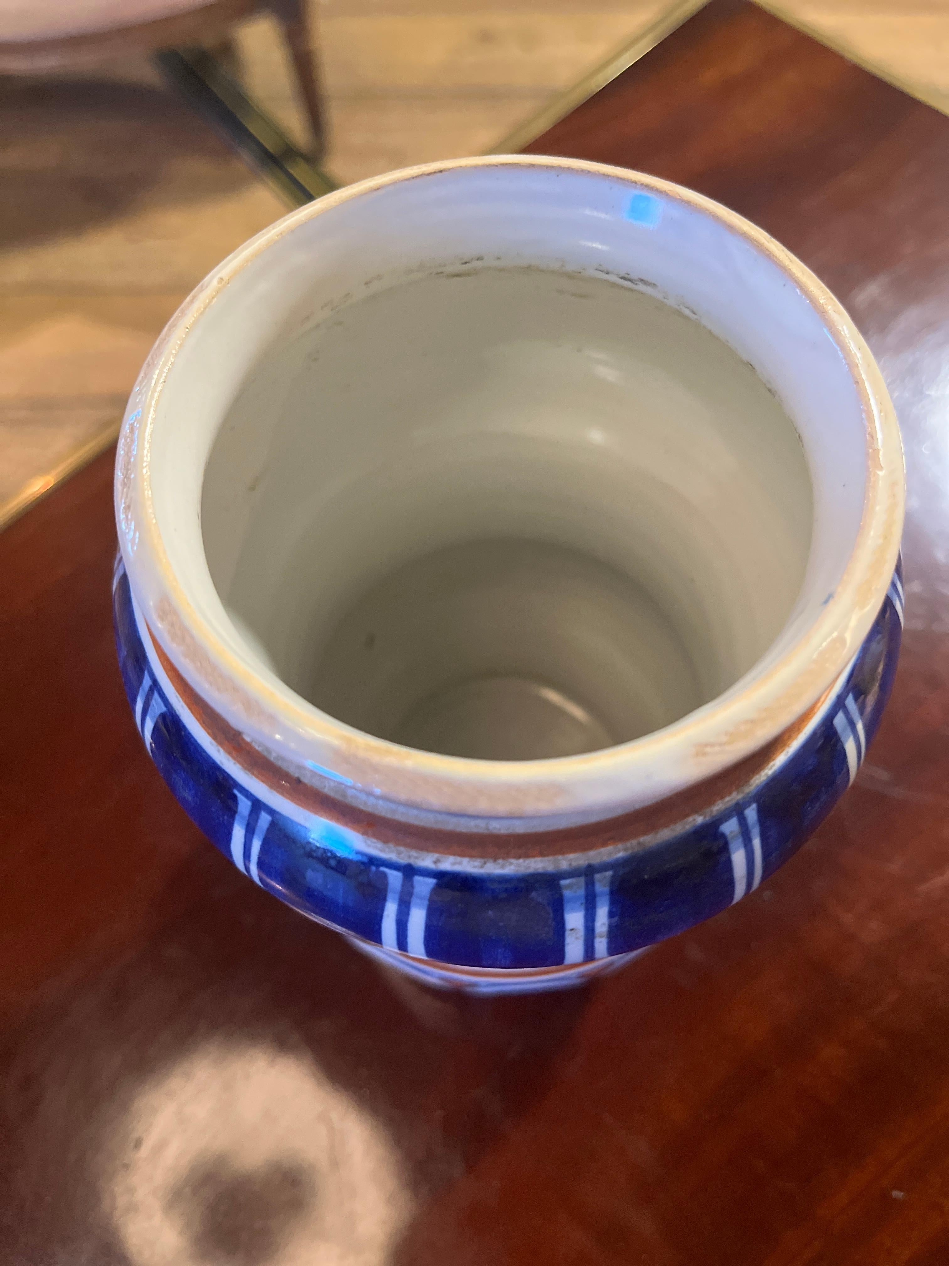 Ceramica Vaso da farmacia francese del XIX secolo in ceramica in vendita