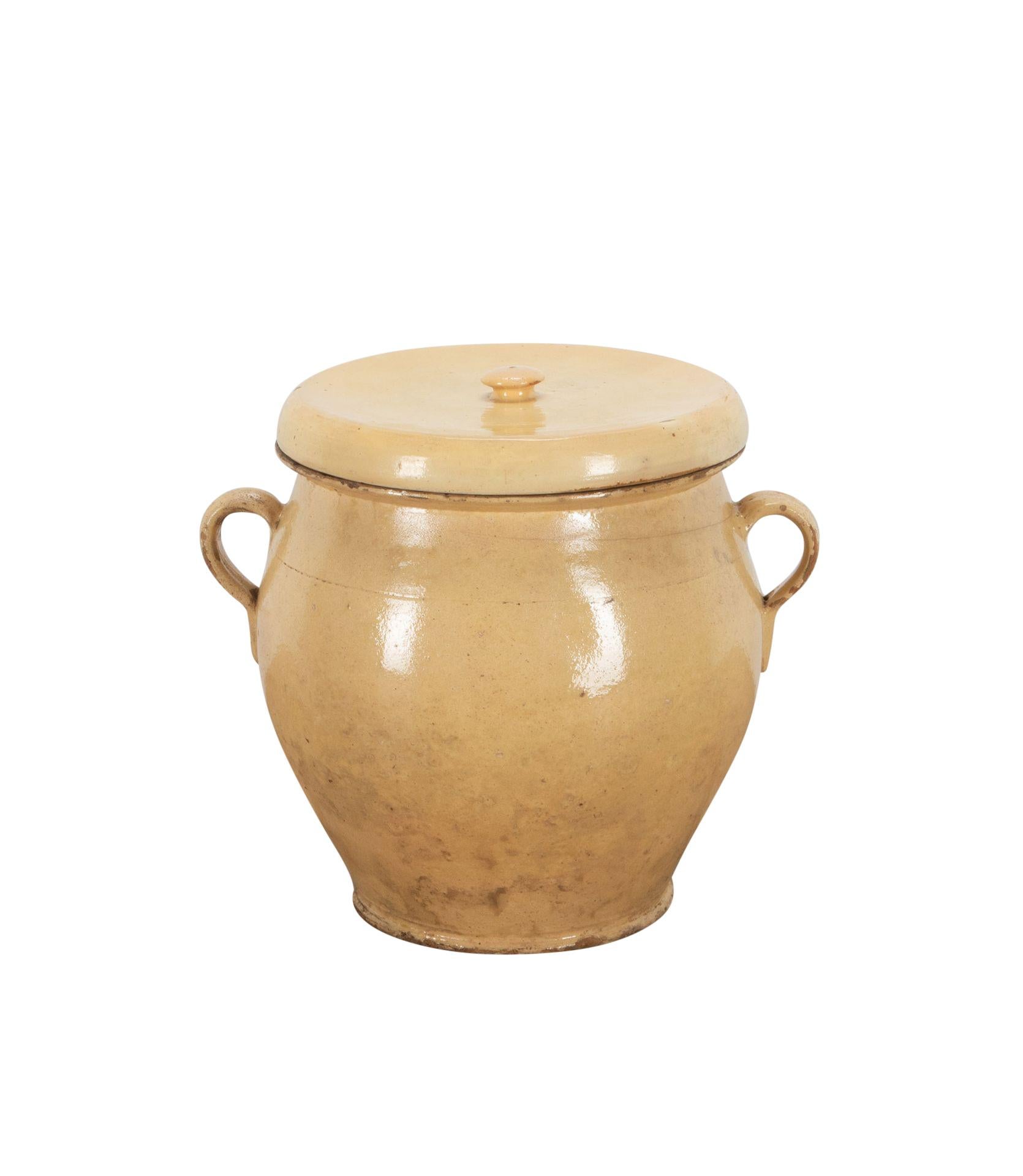 19th Century ceramic pot from the Savoie region of France.
With good patina and colour.
Originally used for conserving food with salt.
Circa 1880.