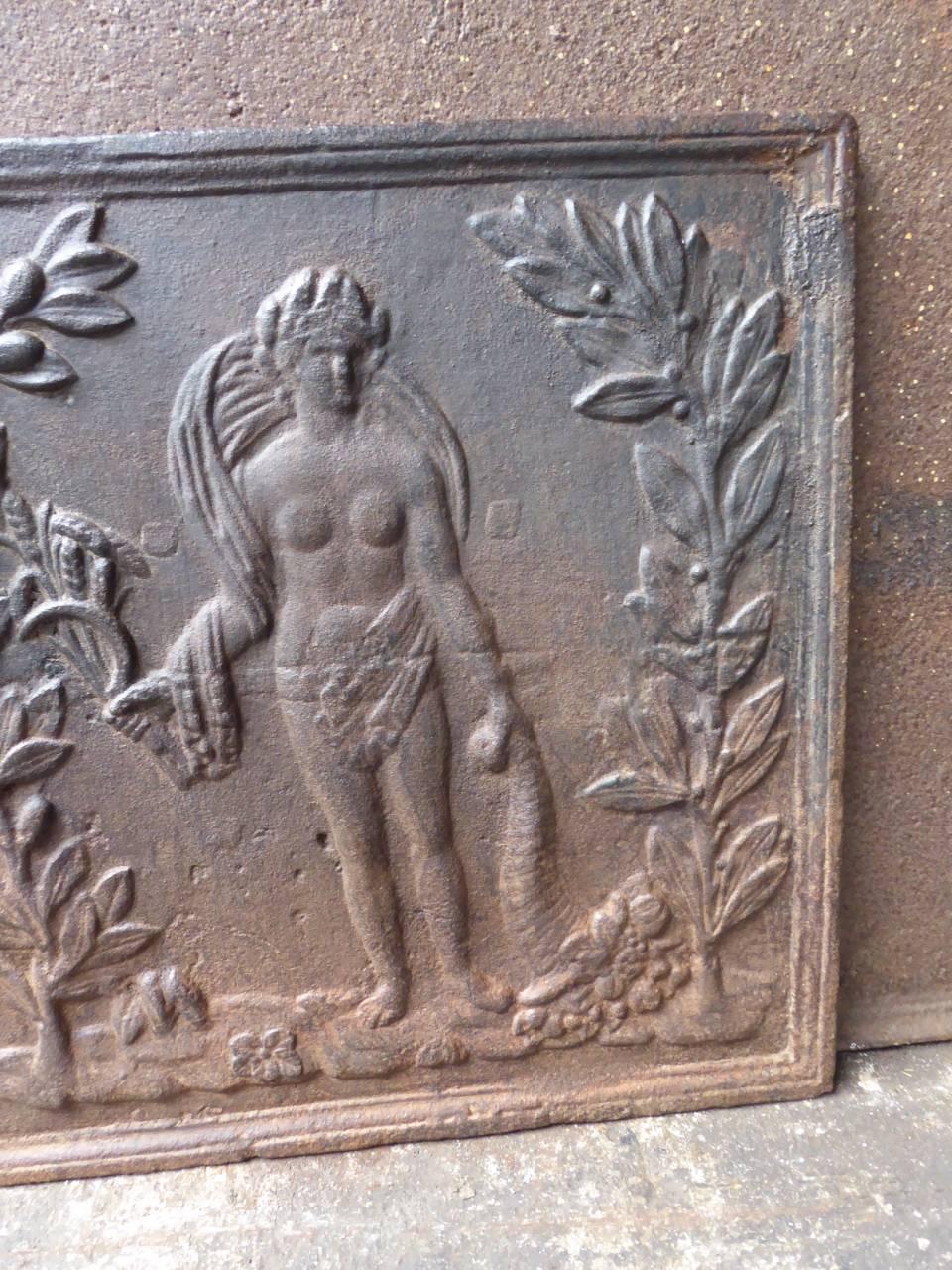 Cast 19th Century French 'Ceres' Fireback