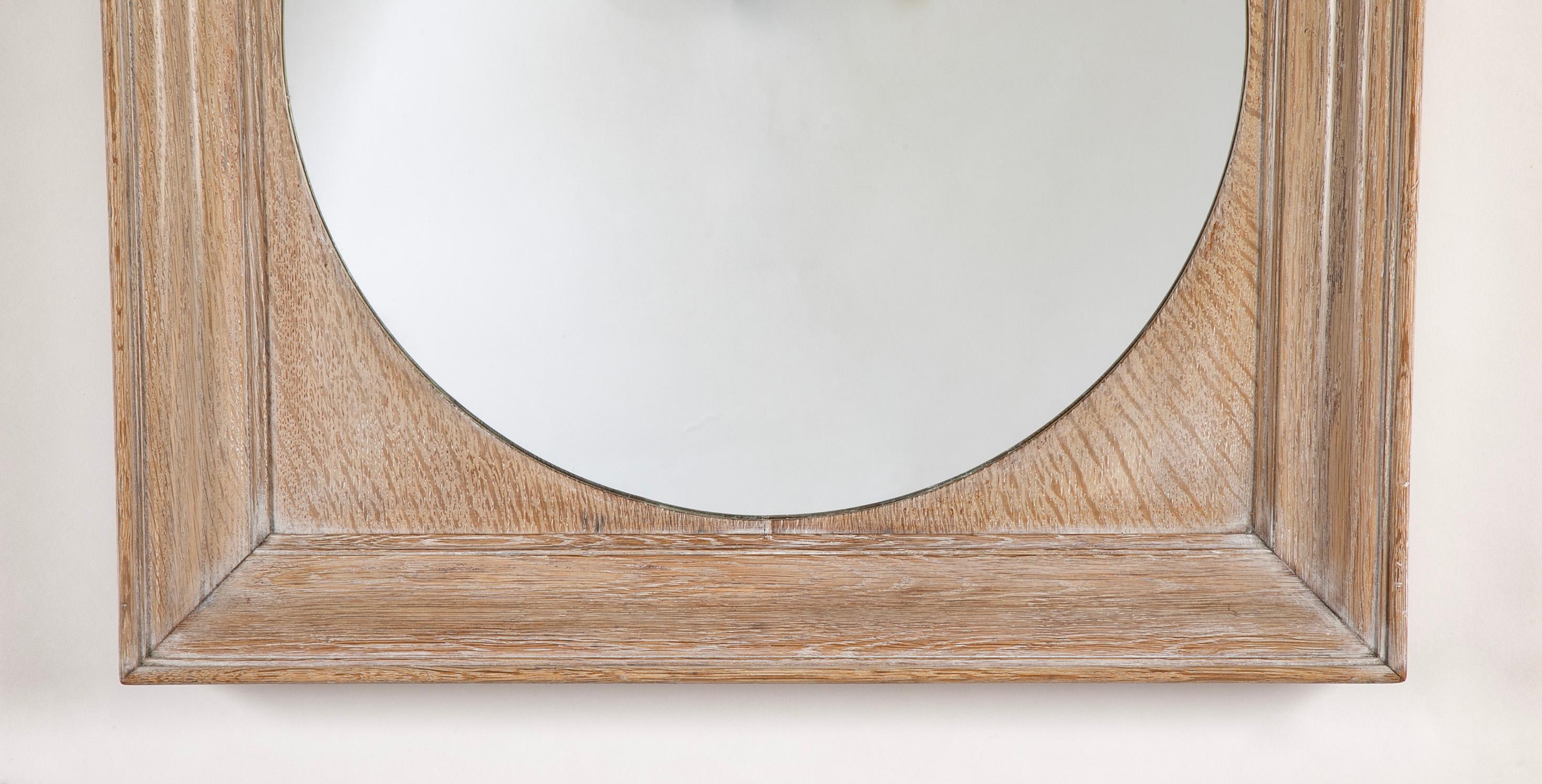Louis Philippe 19th Century French Cerused Oak Mirror Frame