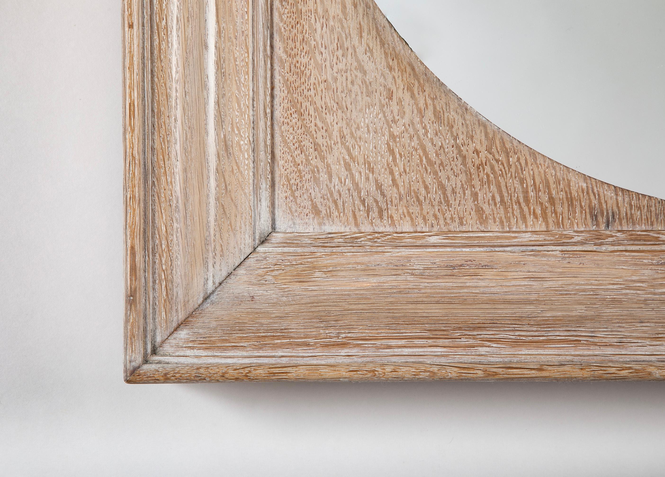 19th Century French Cerused Oak Mirror Frame In Good Condition In Stamford, CT