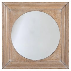 19th Century French Cerused Oak Mirror Frame