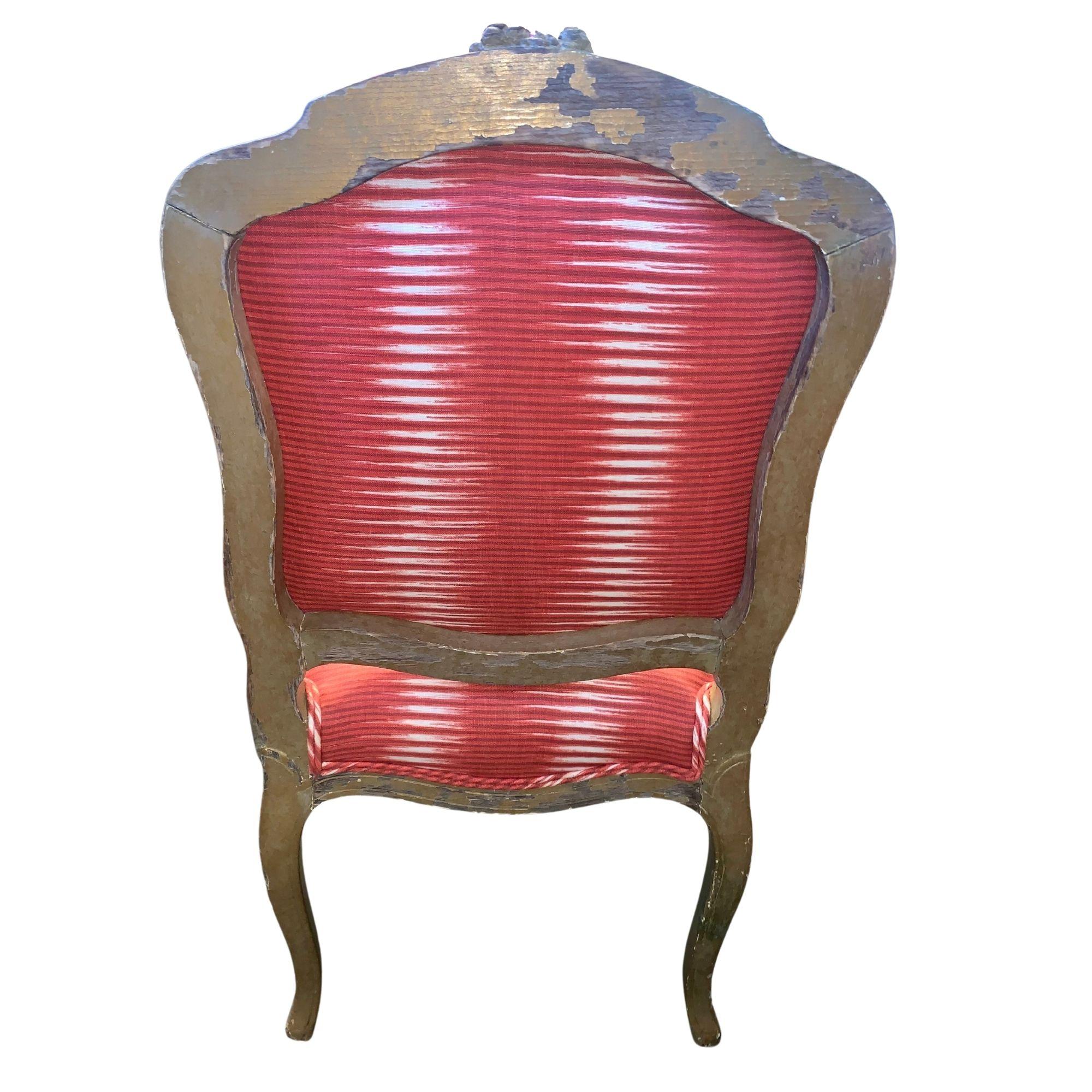 XIXe siècle Chaise française du 19ème siècle recouverte de tissu Michelle Nussbaumer en vente