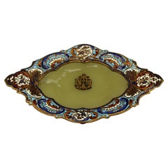 19th Century French Champlevé Card Tray