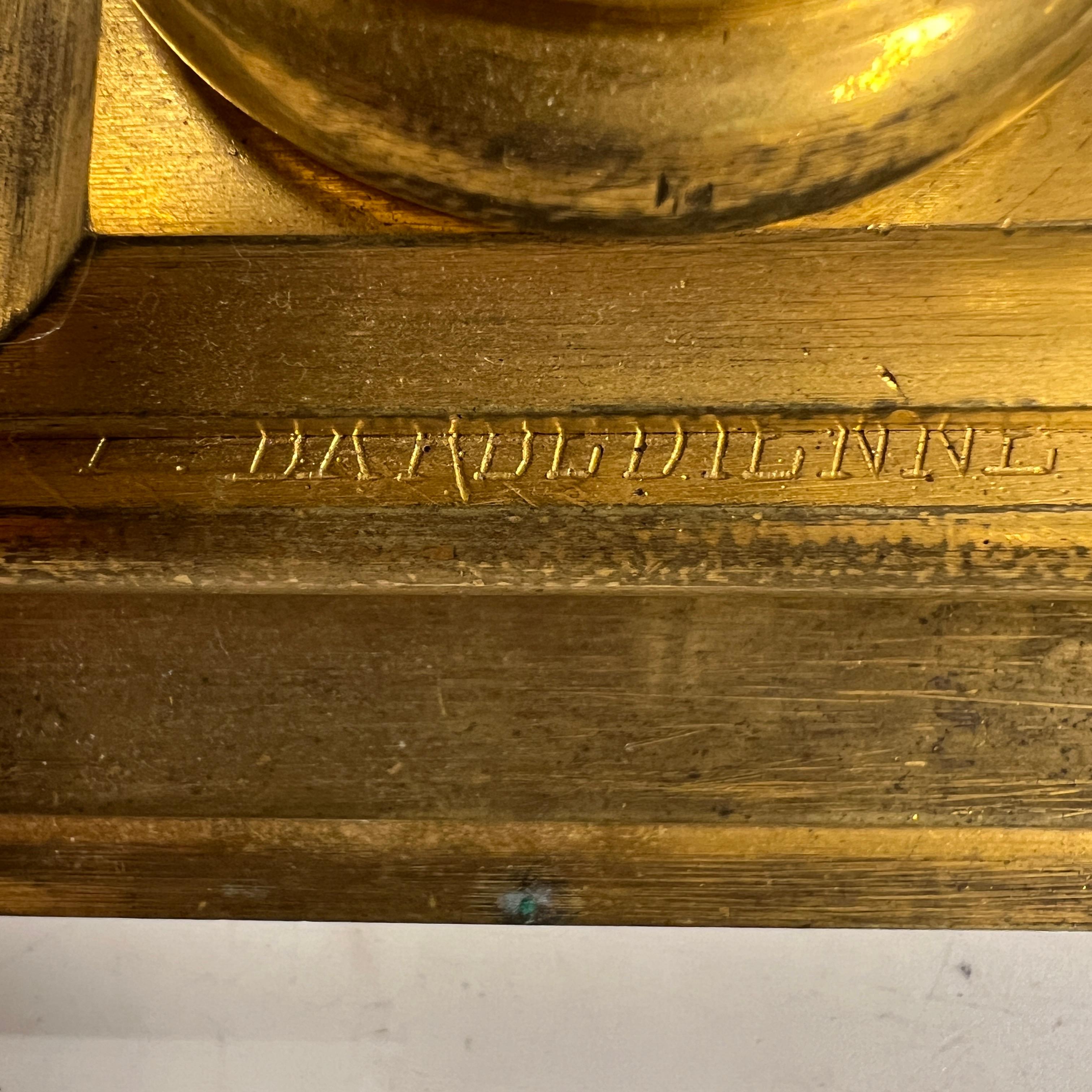 Francese Chenet in bronzo dorato francese del XIX secolo di Barbedienne in vendita