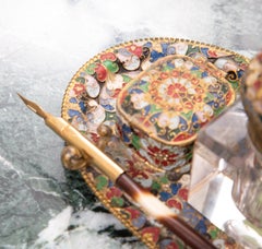 19th Century French Champleve Inkstand