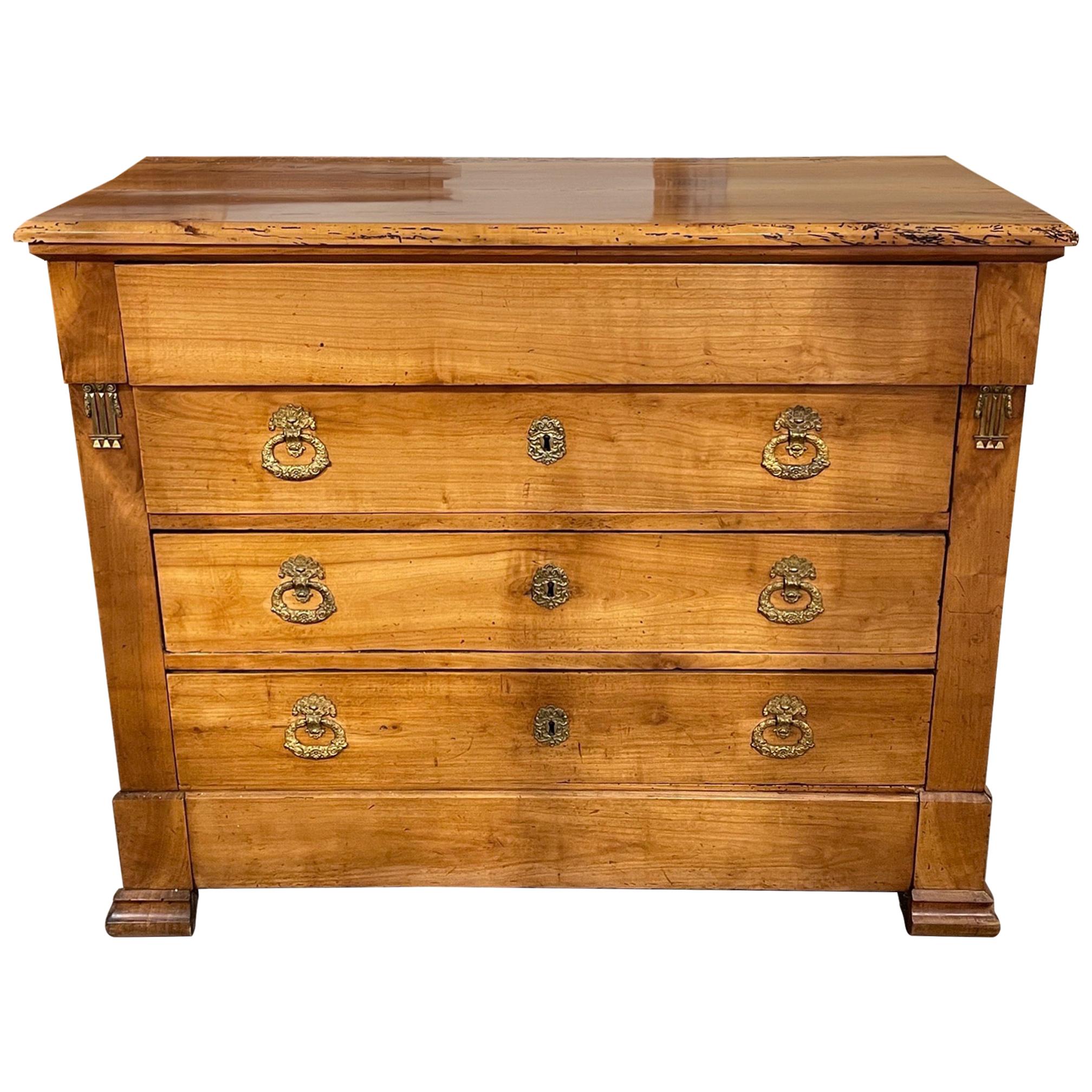 19th Century French Charles X Cherrywood Commode