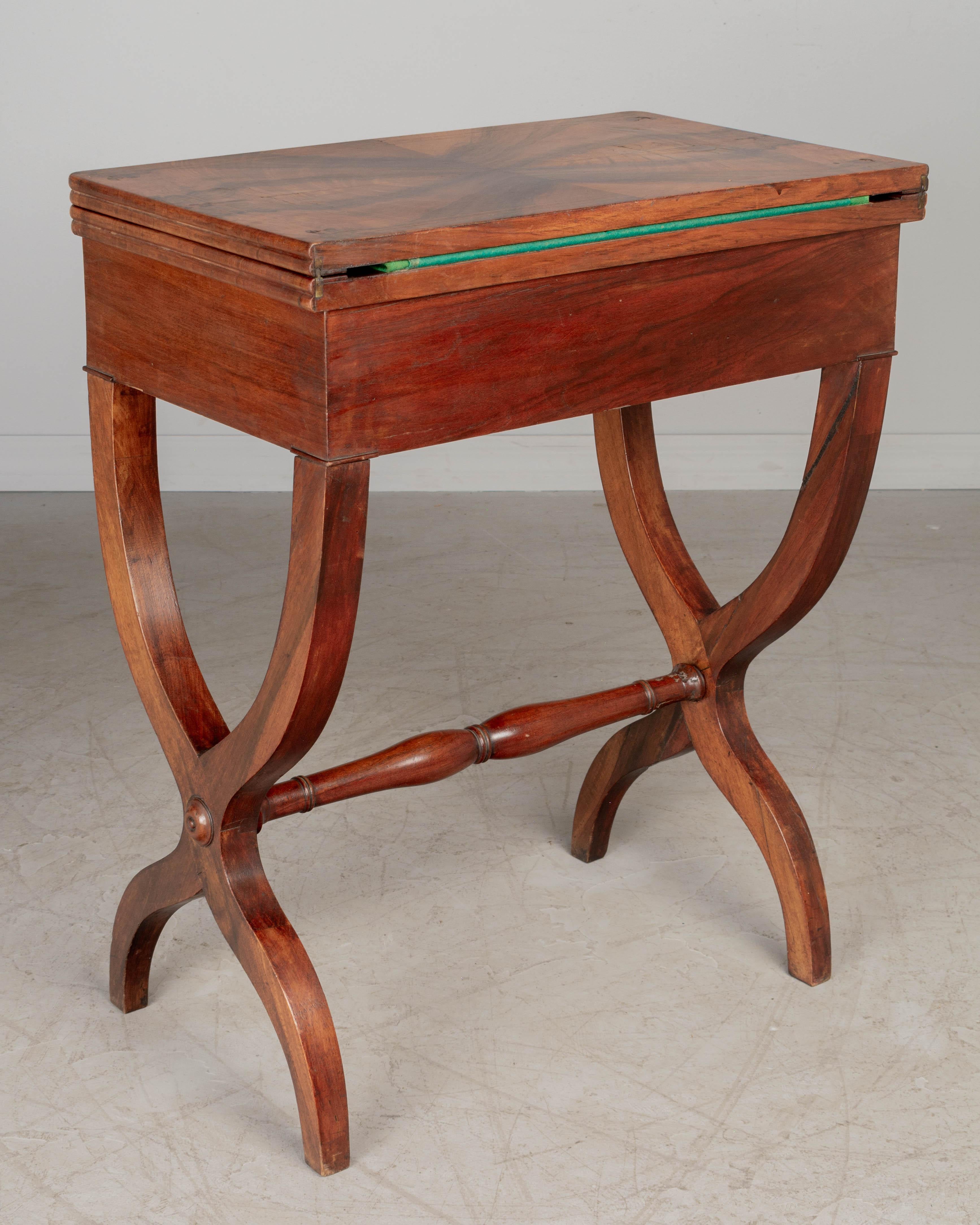 Hand-Crafted 19th Century French Charles X Game Table For Sale