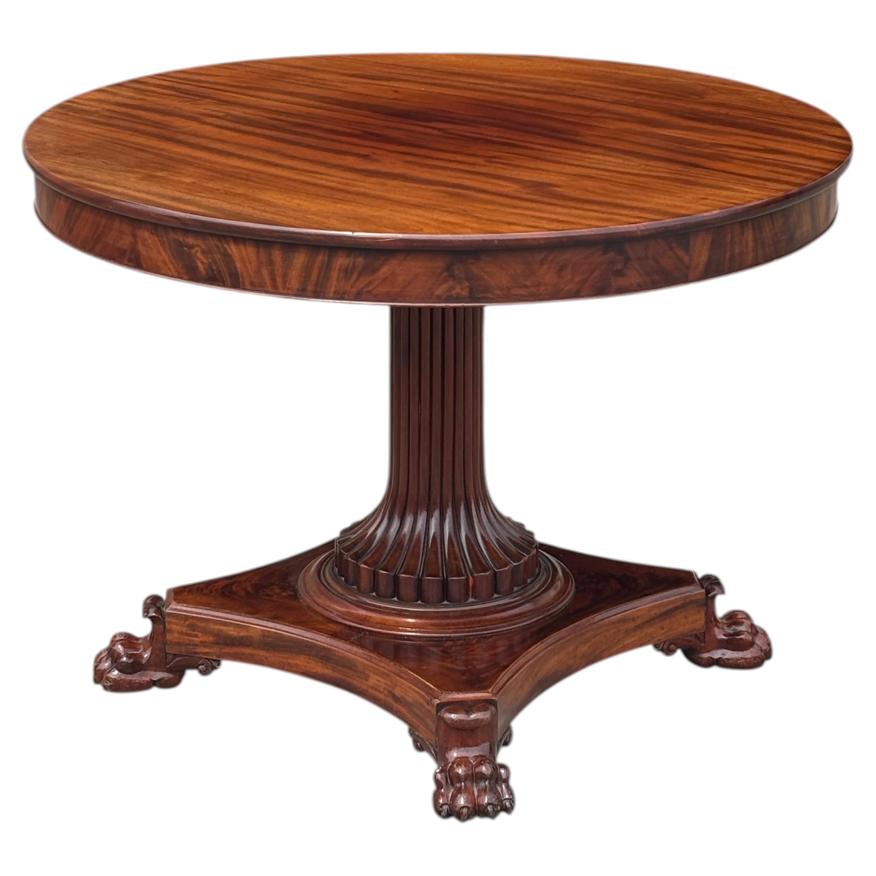 19th Century French Charles X Mahogany Centre Table