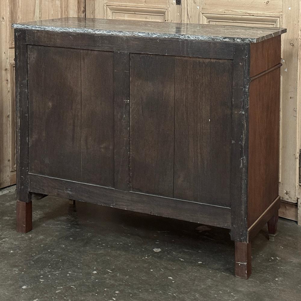 19th Century French Charles X Mahogany Marble Top Buffet en venta 7