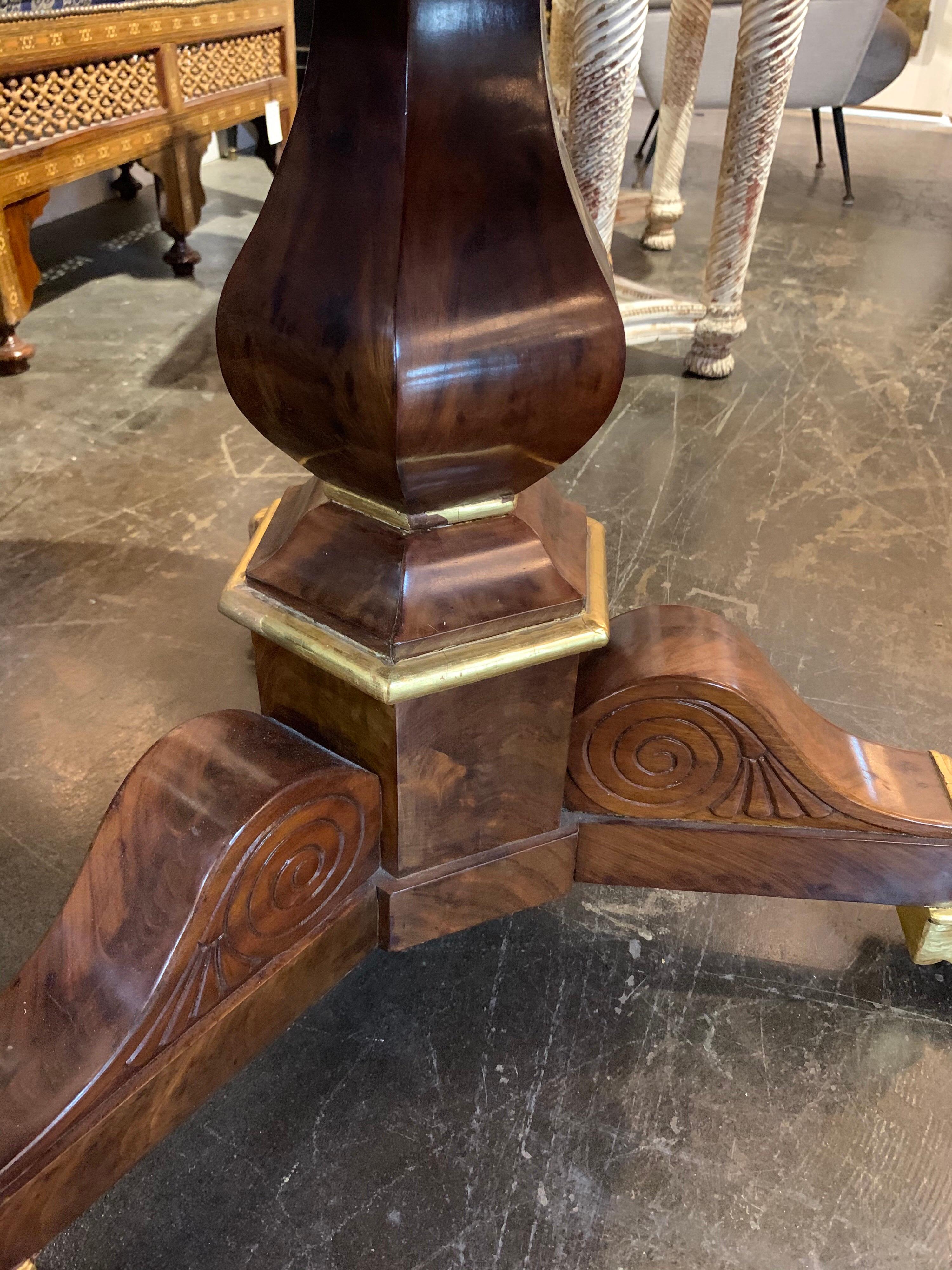 19th Century French Charles X-Mahogany Side Table 2