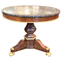 19th Century French Charles X-Mahogany Side Table