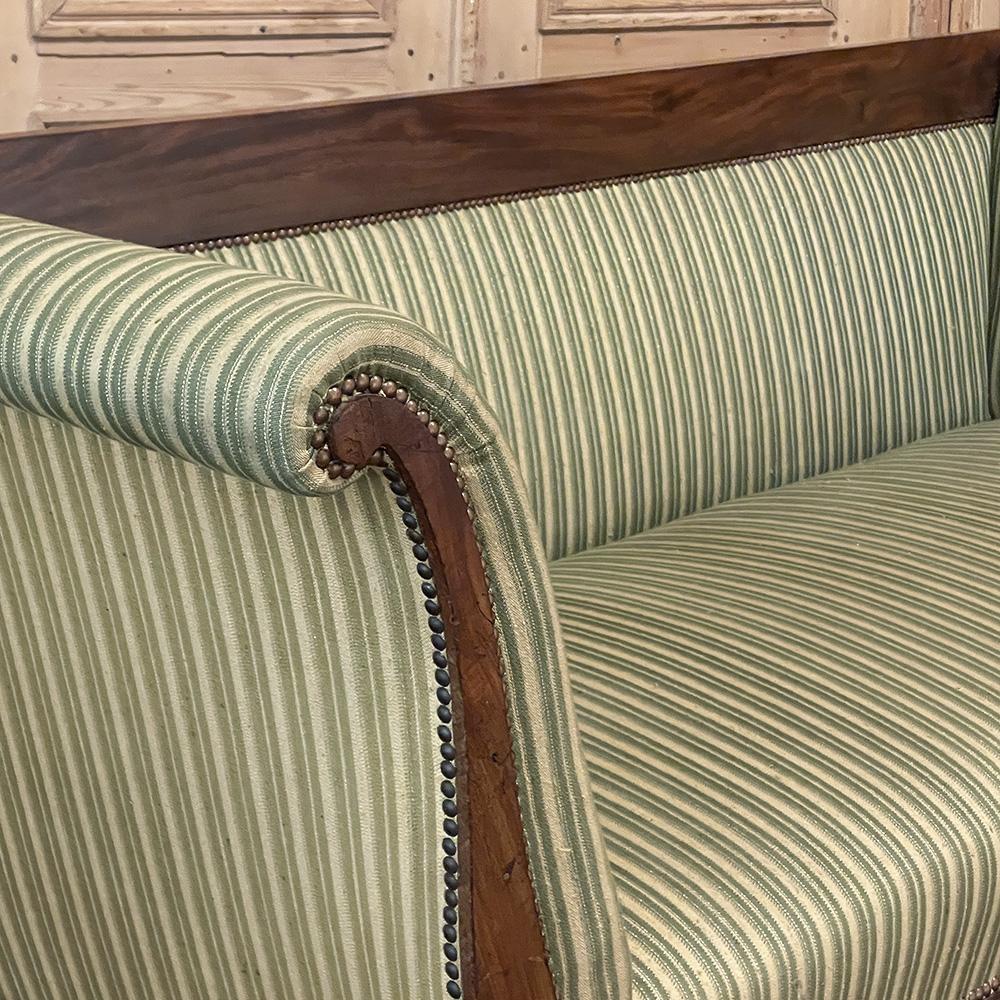 19th Century French Charles X Mahogany Sofa For Sale 7