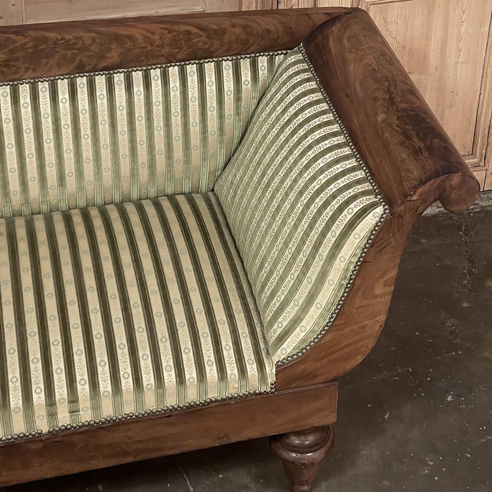 19th Century French Charles X Mahogany Sofa For Sale 5