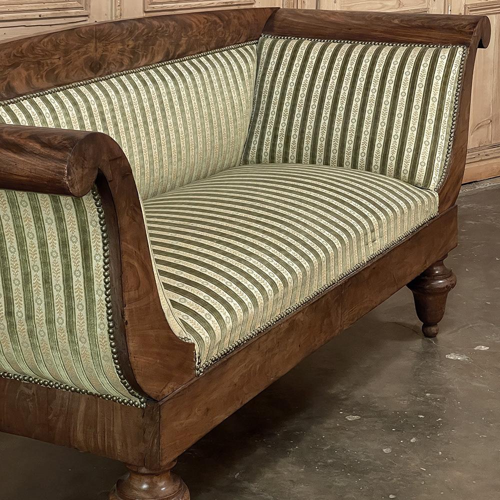 19th Century French Charles X Mahogany Sofa For Sale 6
