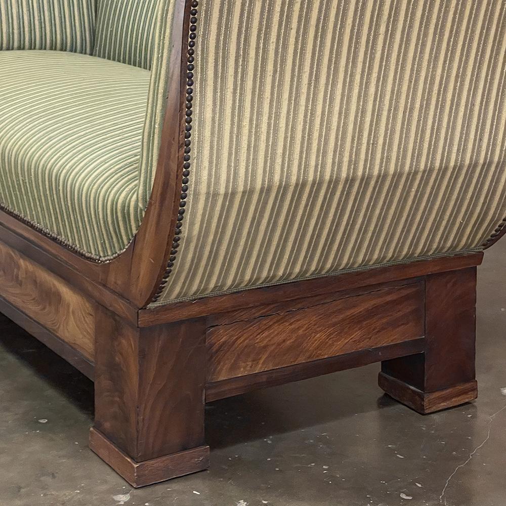 19th Century French Charles X Mahogany Sofa For Sale 10