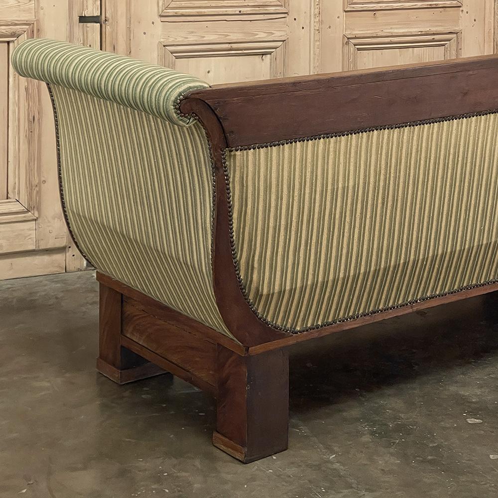 19th Century French Charles X Mahogany Sofa For Sale 12